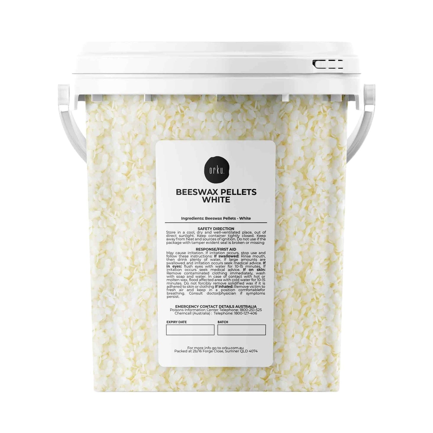 Natural Beeswax Pellets 700g White Tub Pharmaceutical Cosmetic Candle Bees Wax