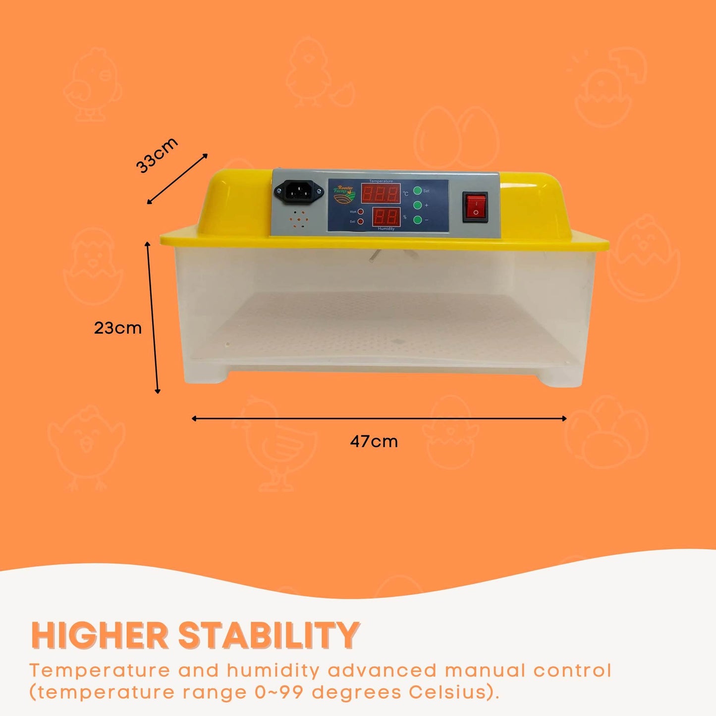 Egg Incubator 24 Capacity + Accessories - Hatching Eggs for Chicken Quail Duck