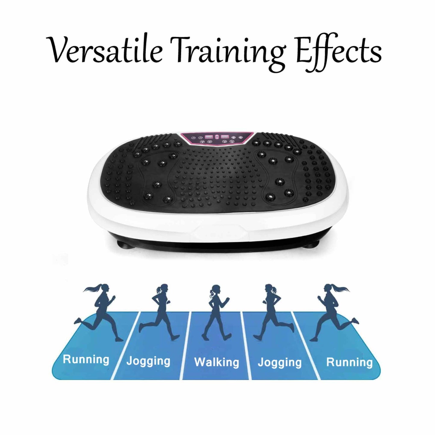 Mini Vibration Platform White - Magnet Therapy Vibrating Machine Exercise Plate