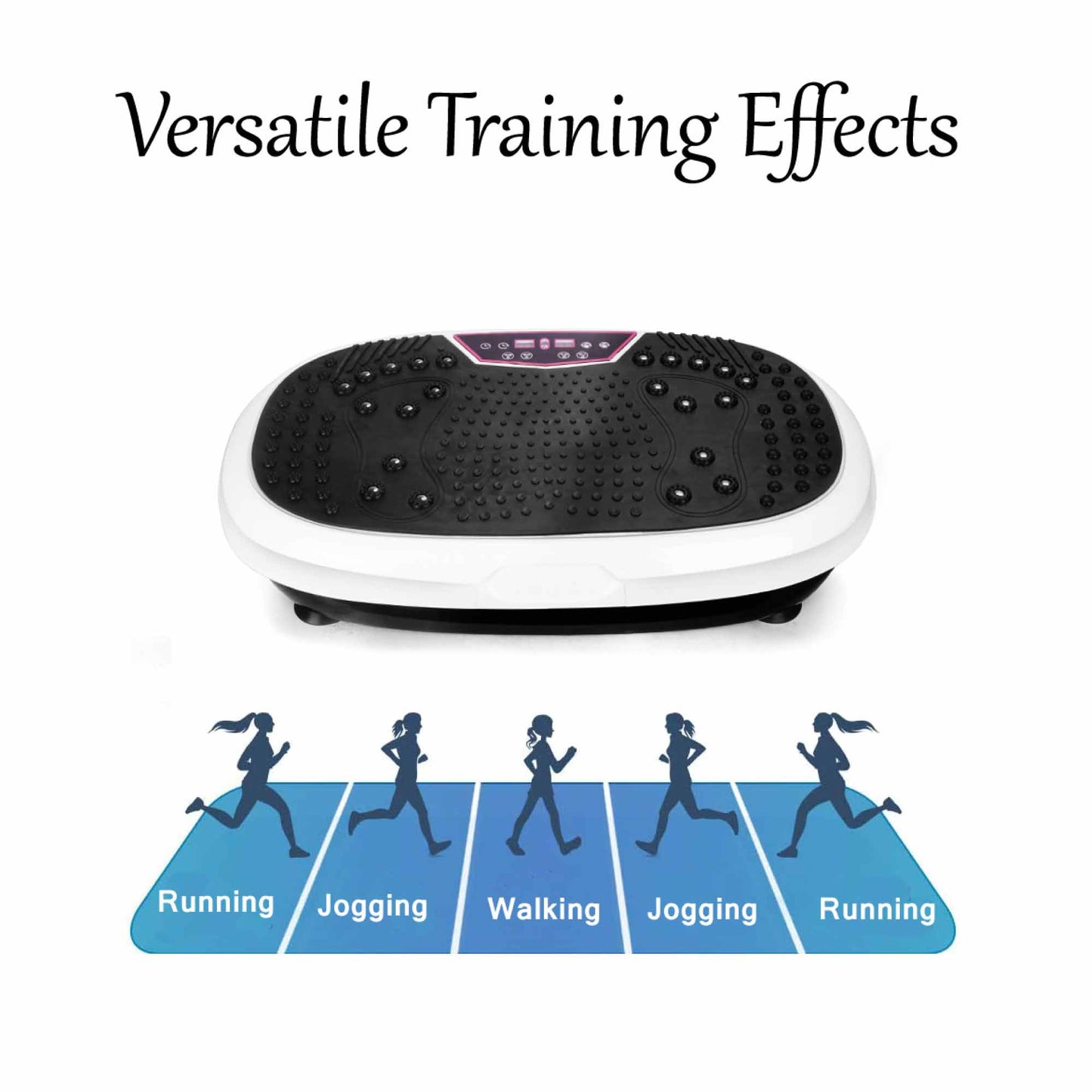 Mini Vibration Platform White - Magnet Therapy Vibrating Machine Exercise Plate