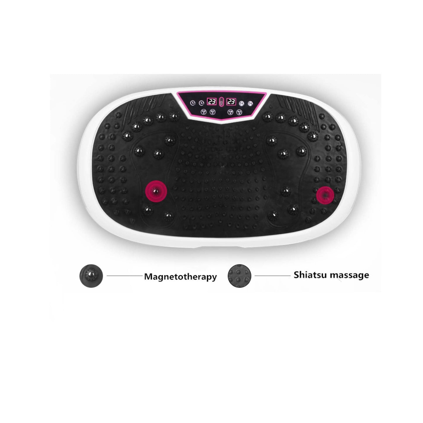 Mini Vibration Platform White - Magnet Therapy Vibrating Machine Exercise Plate