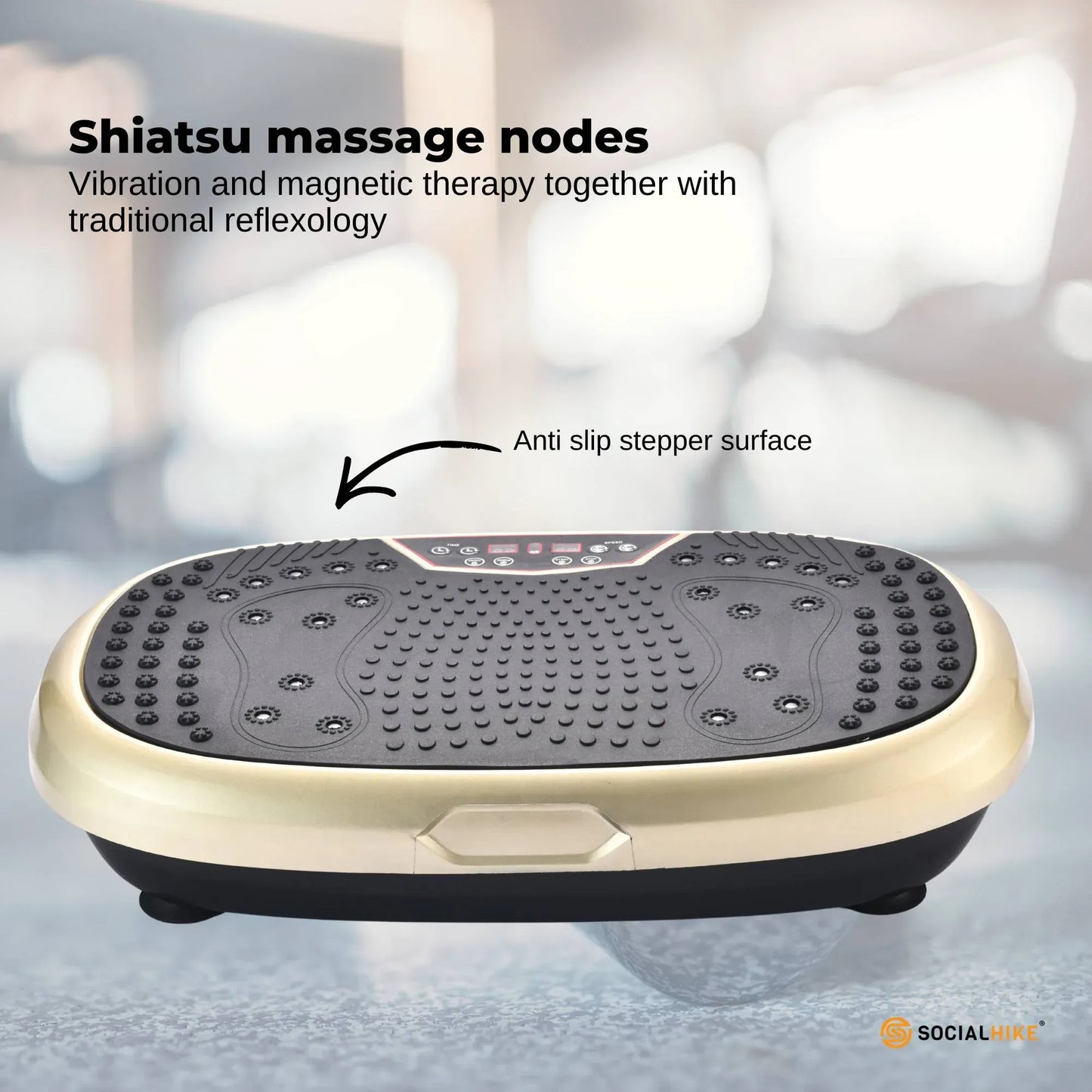 Gold Mini Vibration Platform Magnet Therapy Vibrating Machine Exercise Plate