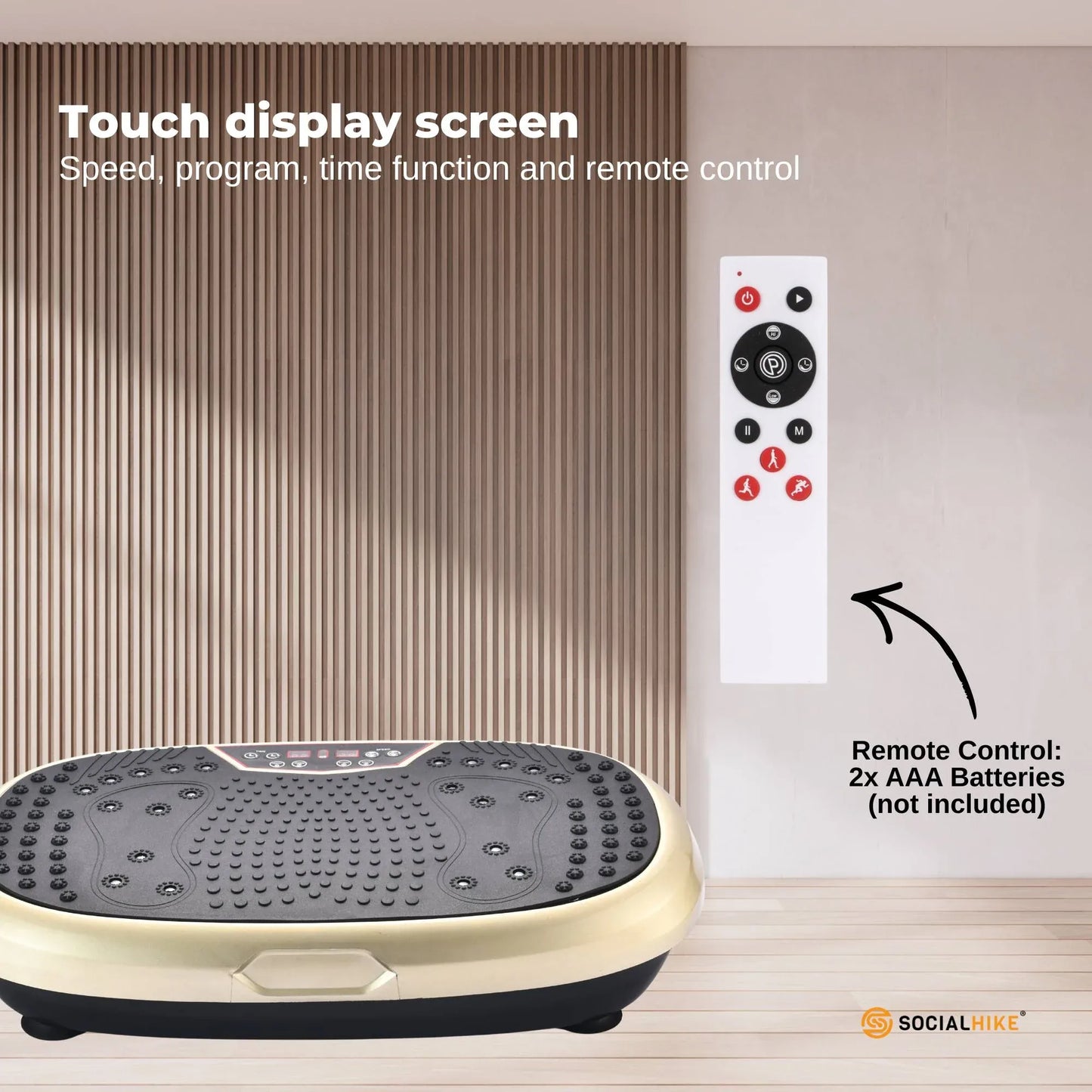 Gold Mini Vibration Platform Magnet Therapy Vibrating Machine Exercise Plate