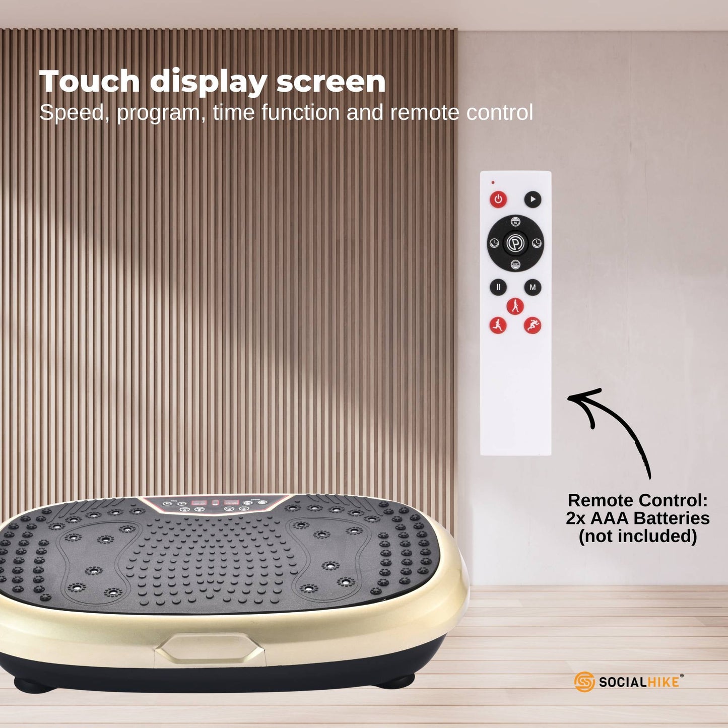 Gold Mini Vibration Platform Magnet Therapy Vibrating Machine Exercise Plate
