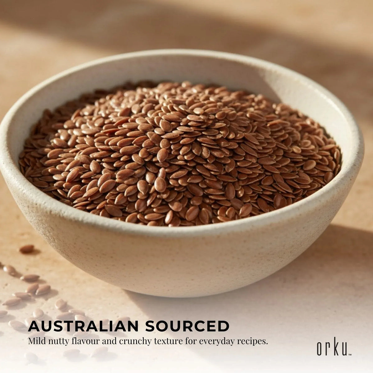 Orku 1Kg Organic Brown Linseed Flaxseed Whole Grain Non GMO