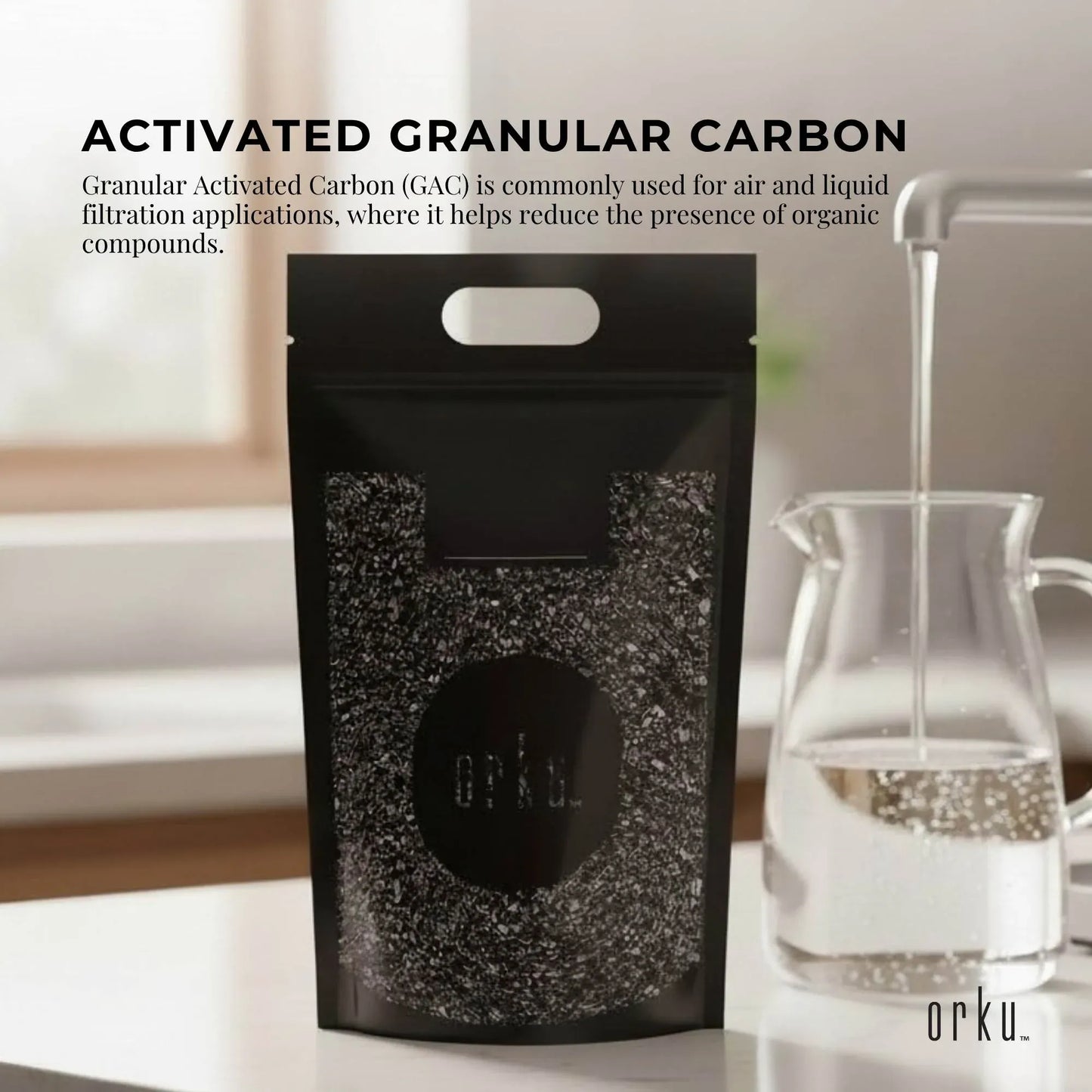 Granular Activated Carbon GAC Coconut Shell Charcoal 10Kg - Bulk Water Filtering