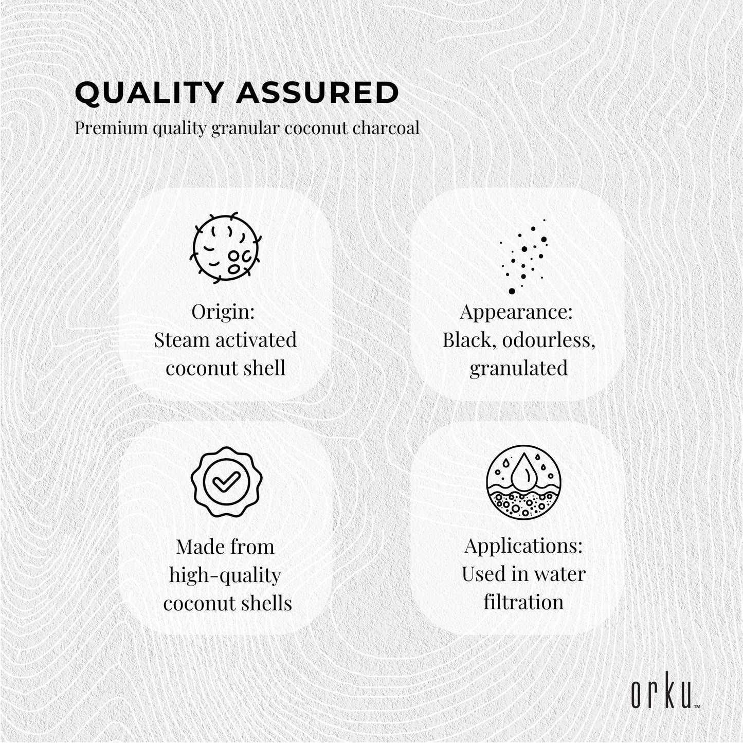 Granular Activated Carbon GAC Coconut Shell Charcoal 10Kg - Bulk Water Filtering