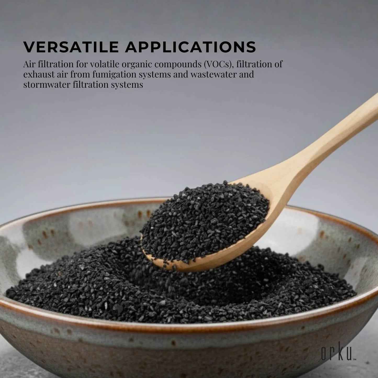 Granular Activated Carbon Tub GAC Coconut Shell Charcoal 600g - Water Filtering