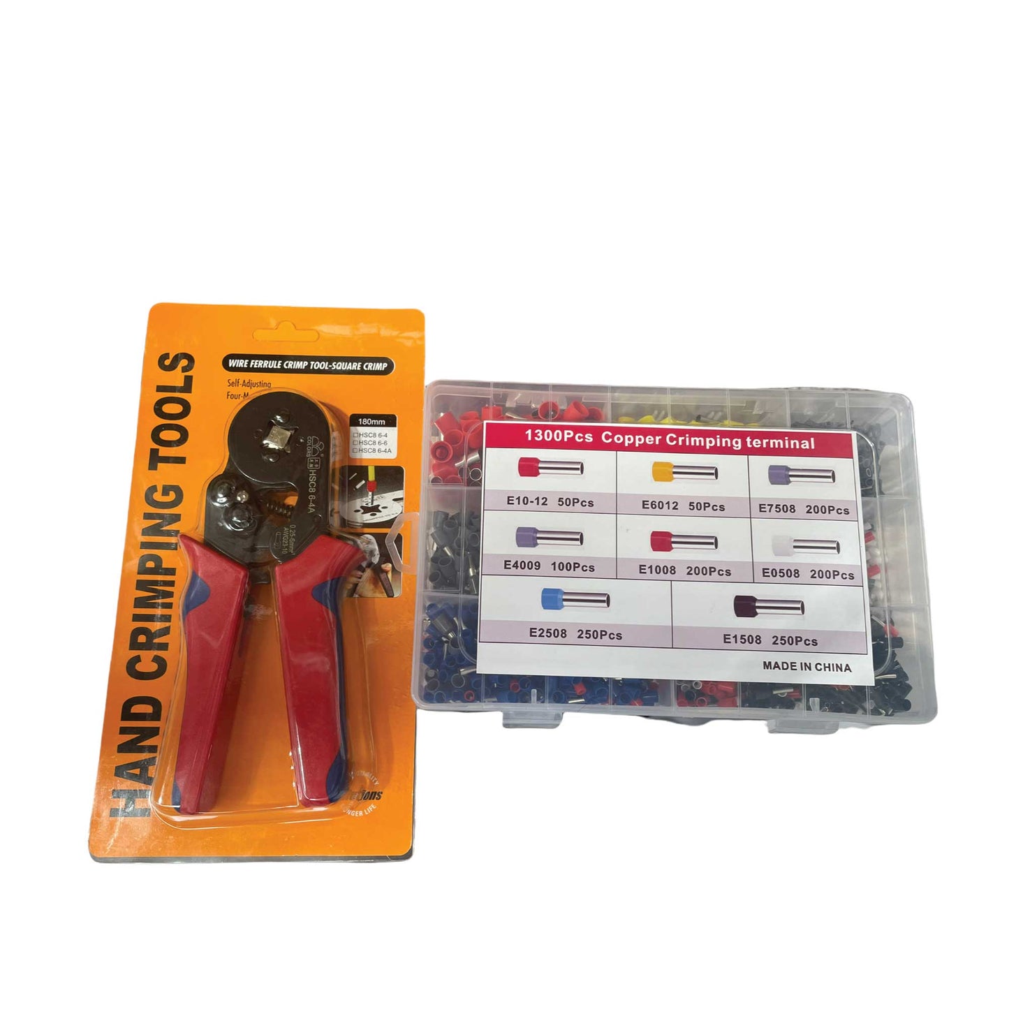 Bootlace Crimping Ferrule Tool Set 1300 Pcs Copper Wire Crimper Terminal Plier