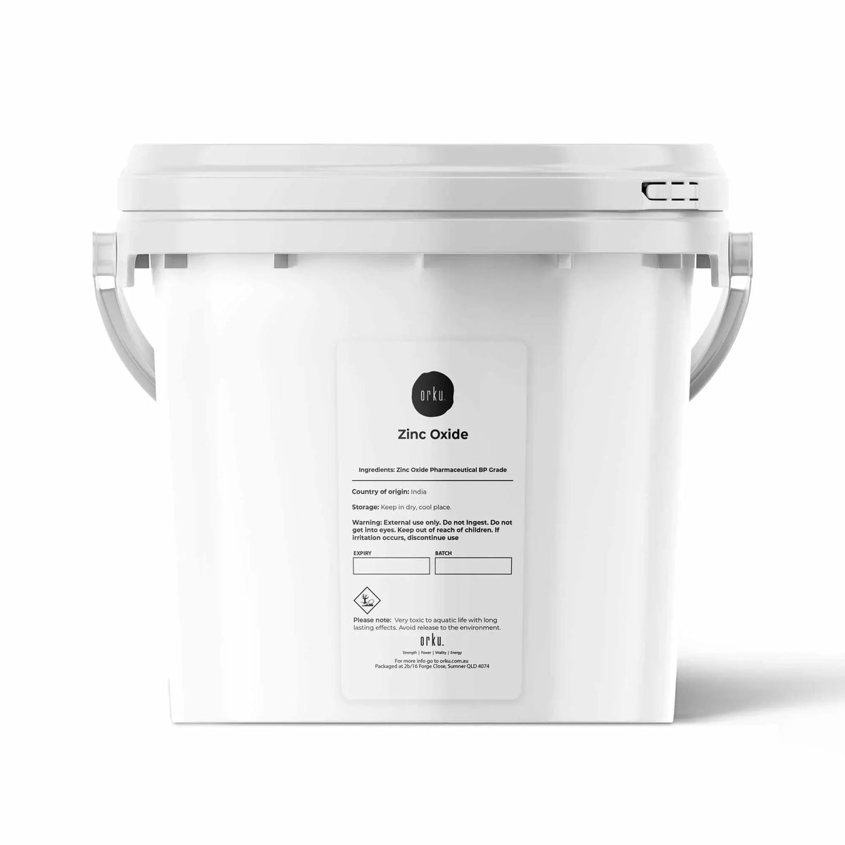 Orku 1.6Kg Zinc Oxide Powder Food Grade 99.9% ZnO Fine Raw Material Tub