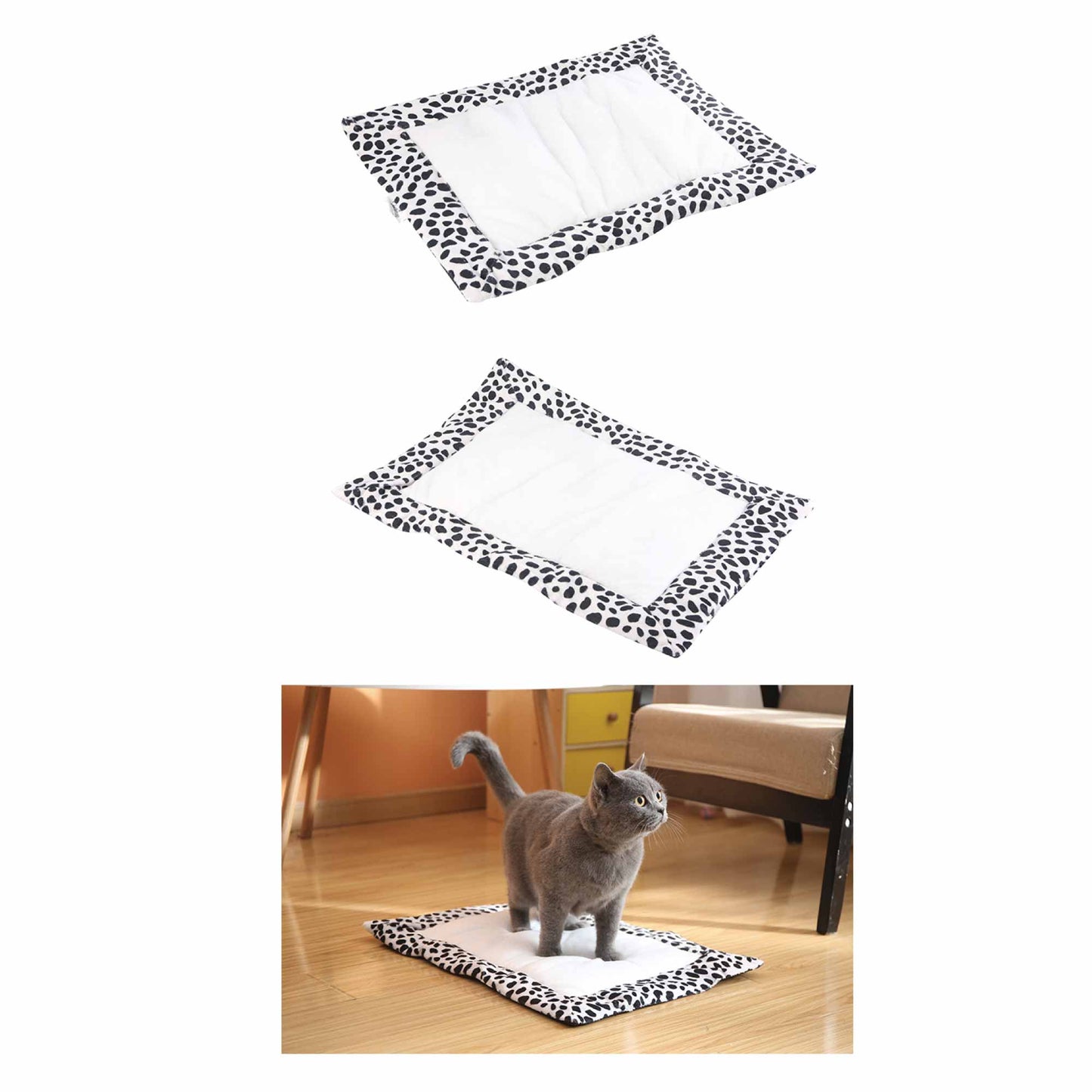 Cat Cozy Pad Heating Mat Self-Warming Bed Pet Cushion Anti-Slip Base 55x40cm