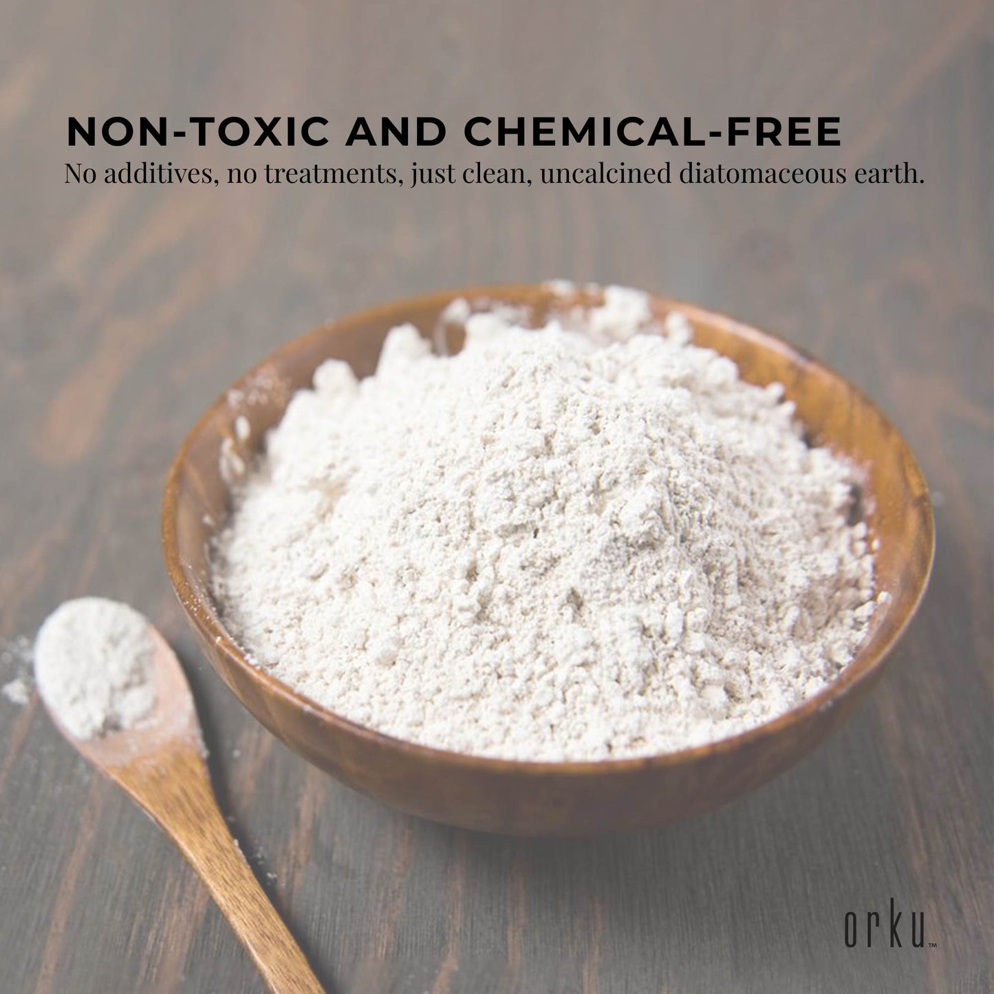 Orku Fossil Shell Flour 1Kg - Livestock Garden Pet Diatomaceous Earth