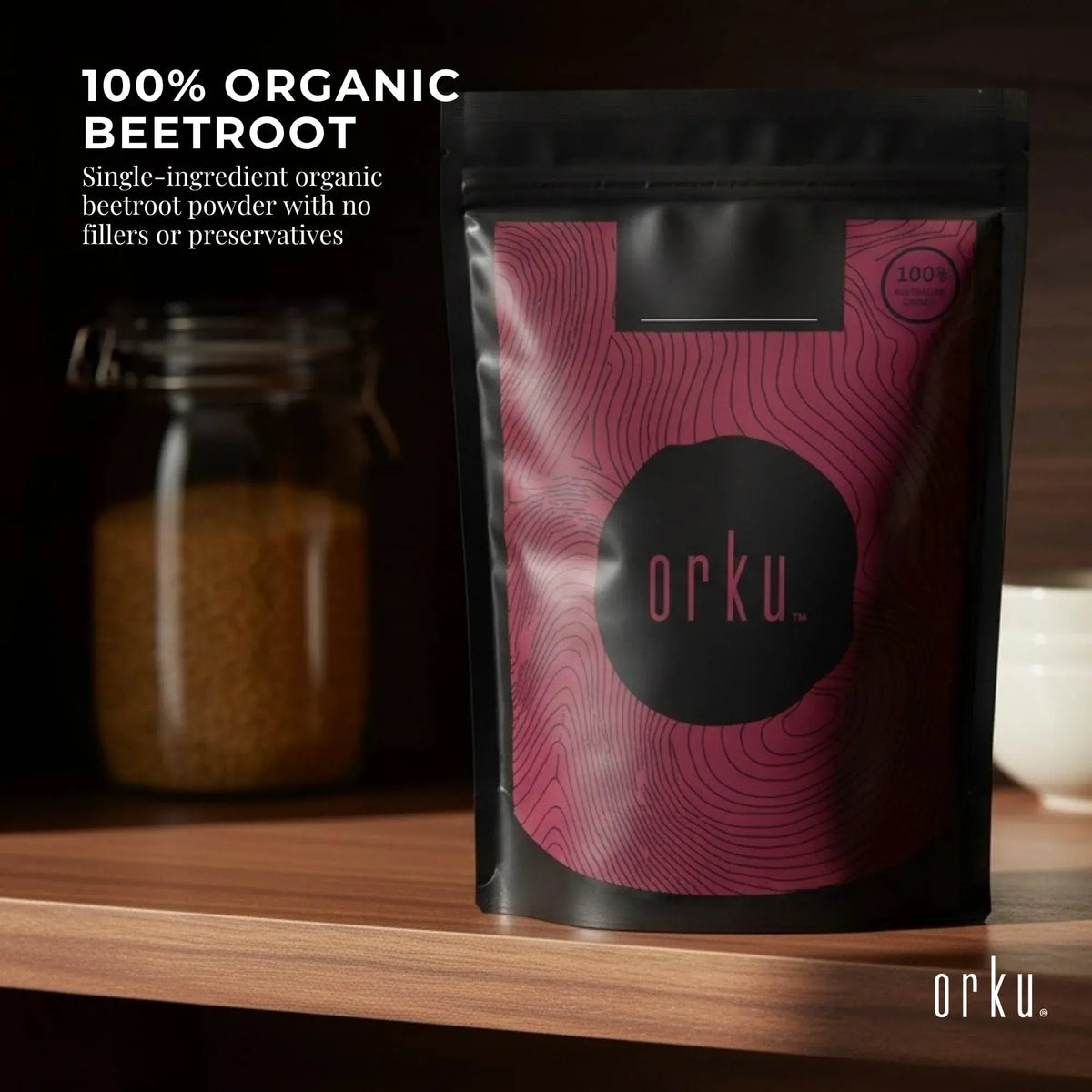 Orku 2Kg Organic Beetroot Powder ACO Certified 100% Pure Beet Root