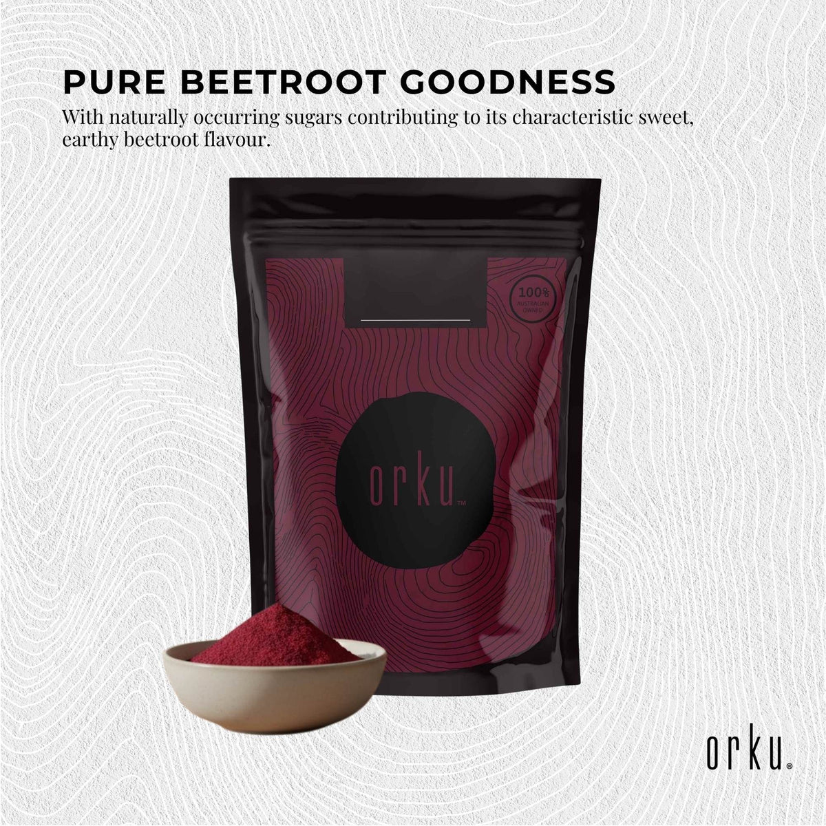 Orku 2Kg Organic Beetroot Powder ACO Certified 100% Pure Beet Root