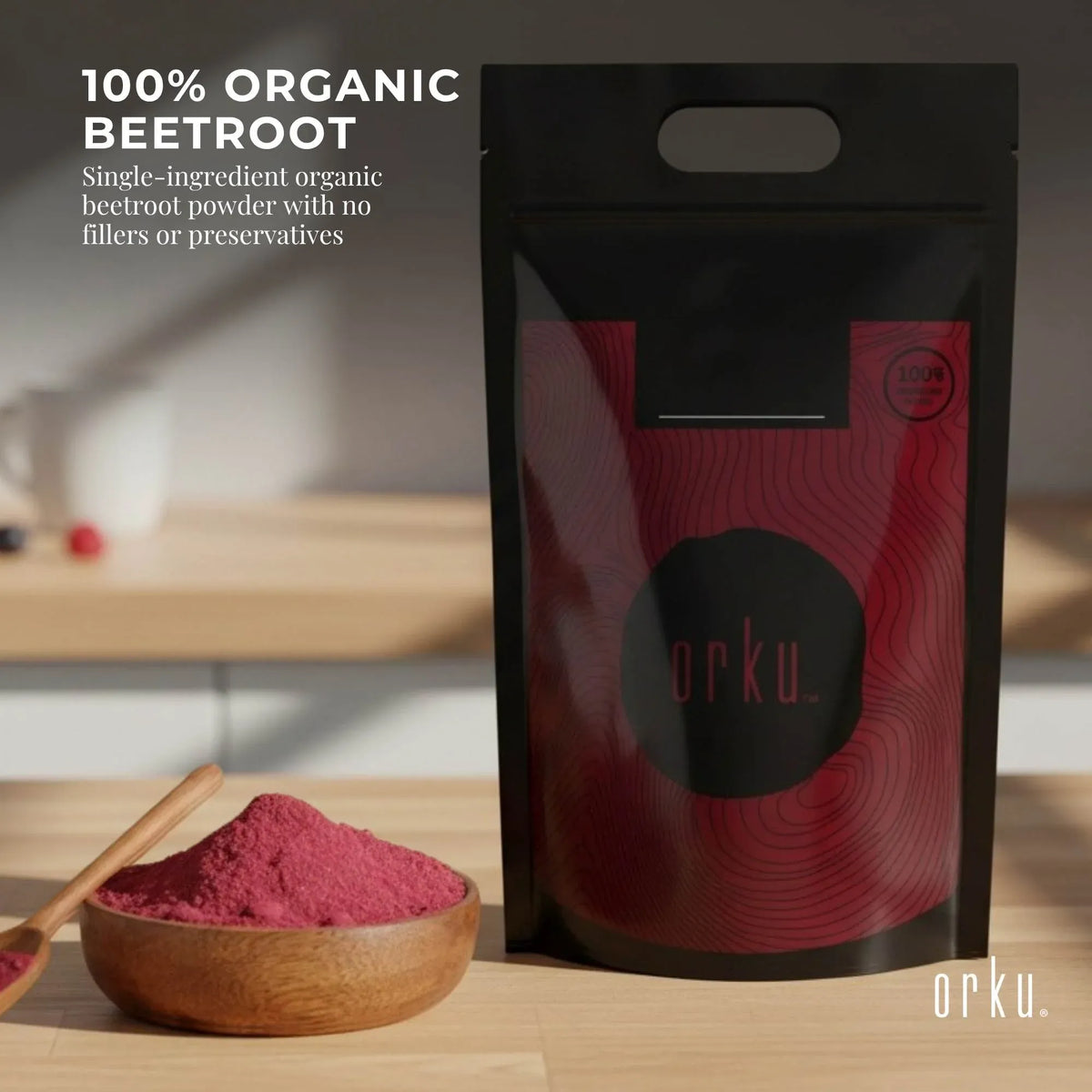 Orku 5Kg Organic Beetroot Powder ACO Certified 100% Pure Beet Root