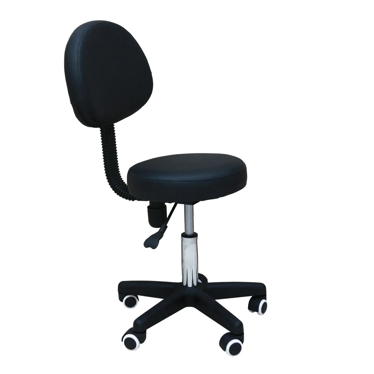 Ellie & Ruby Salon Stool Adjustable Swivel Chair Backrest Hairdressing