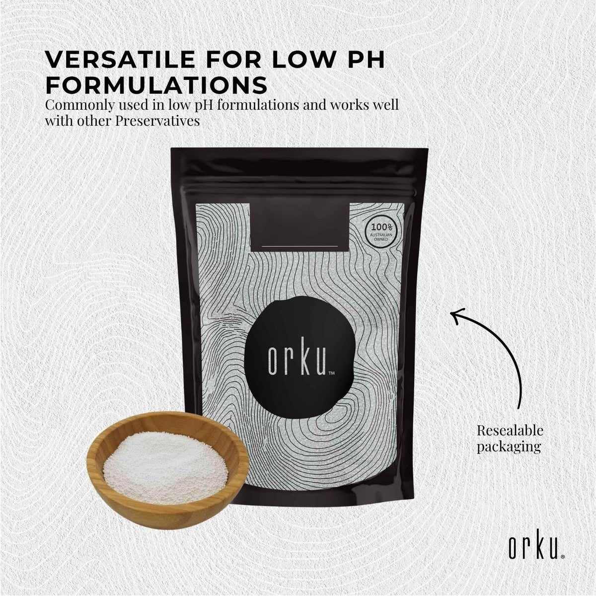 Orku 1Kg Sodium Benzoate USP/FCC Grade Prills – E211 Preservative CAS 532-32-1