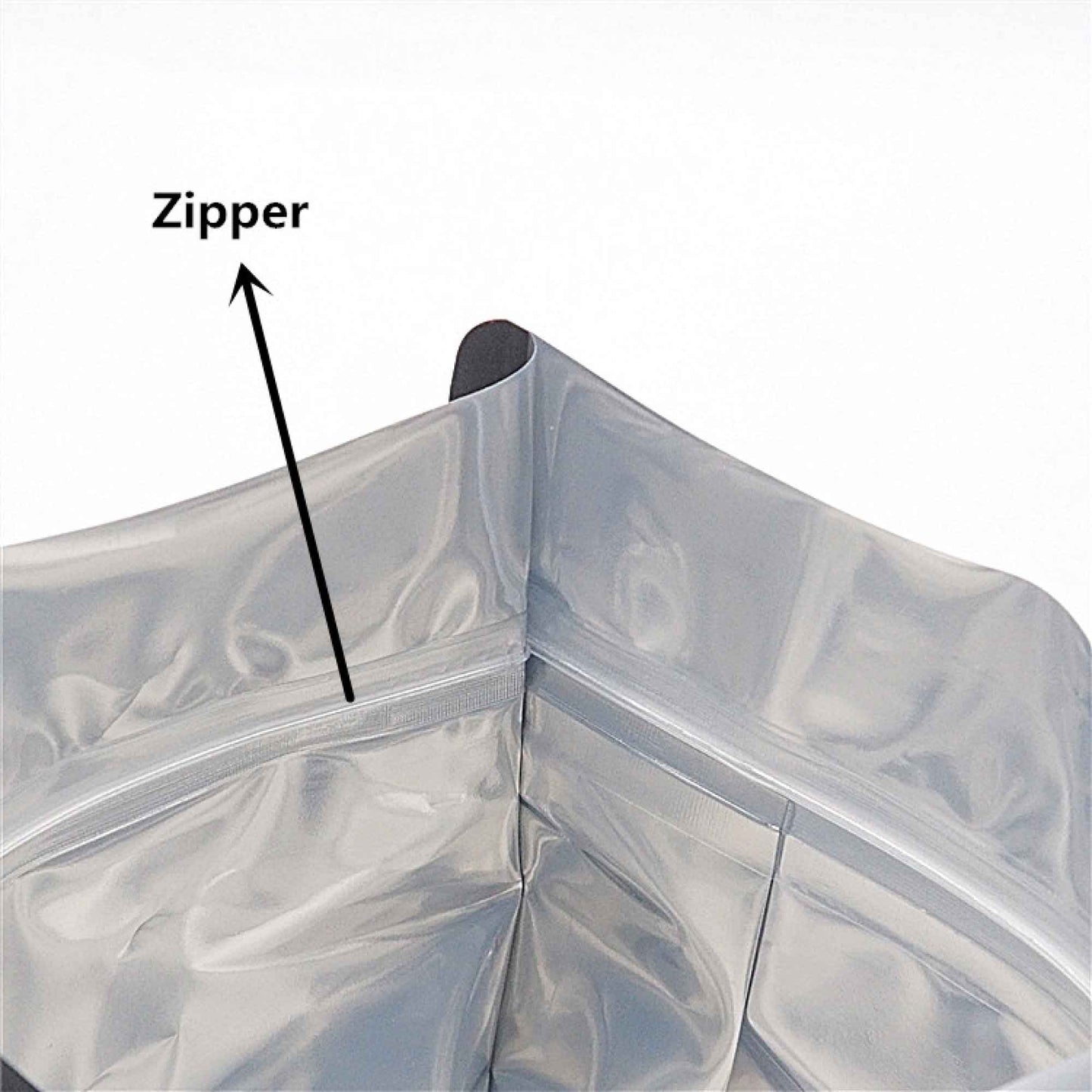 Resealable Mylar Stand Up Bags 100x 28.5x19cm Black Food Packaging Zip Pouch