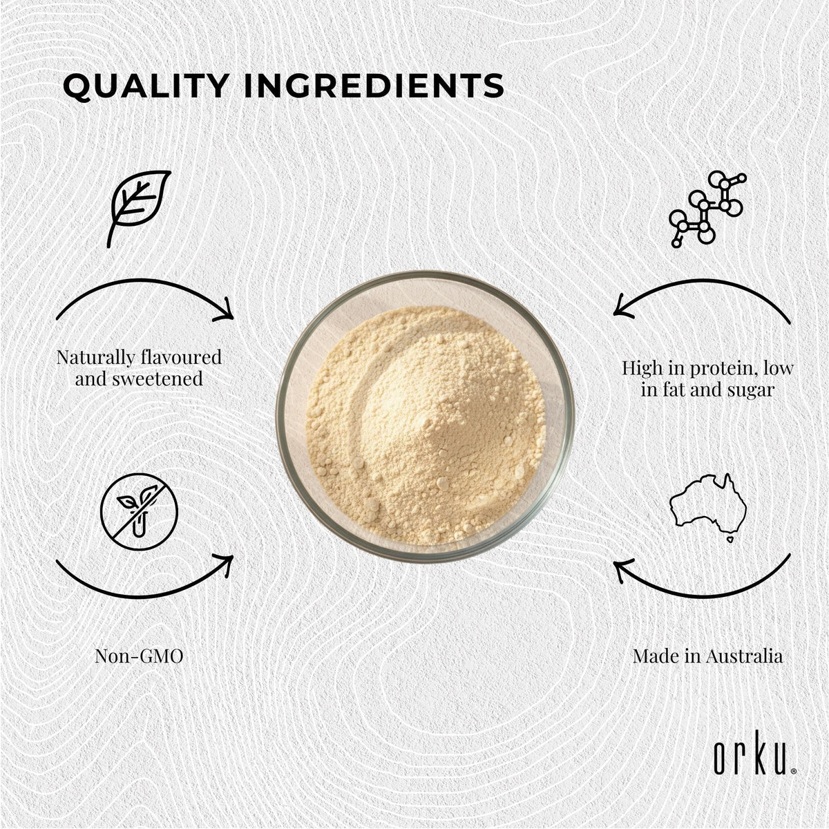 Orku 400g Whey Protein Isolate WPI Vanilla Powder