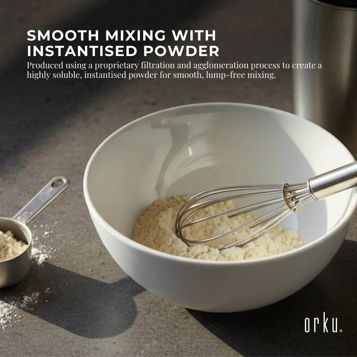 Orku 2Kg Whey Protein Isolate Powder WPI 90% Unflavoured Native Bag