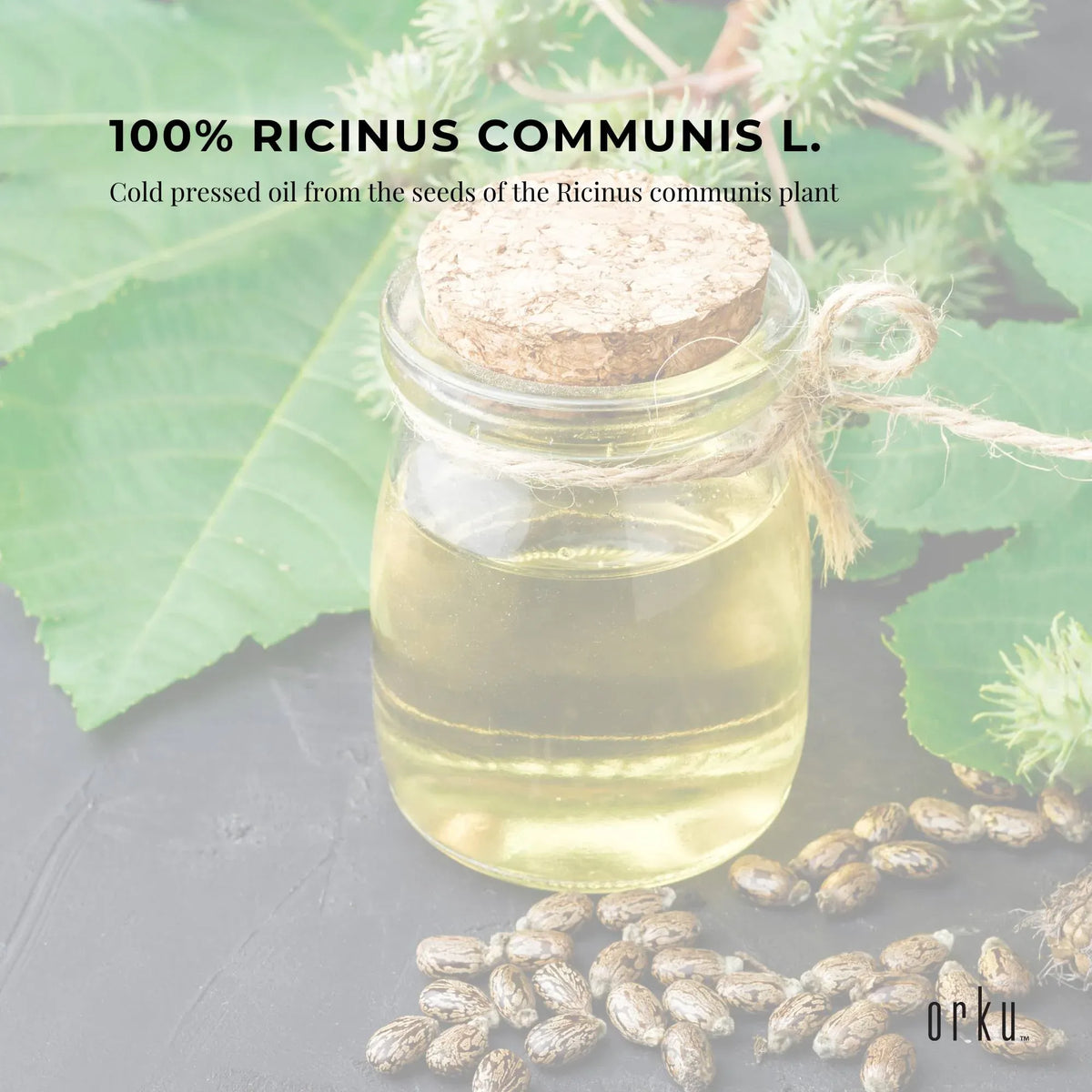 Orku 500ml Castor Oil Cold Pressed Virgin Hexane Free