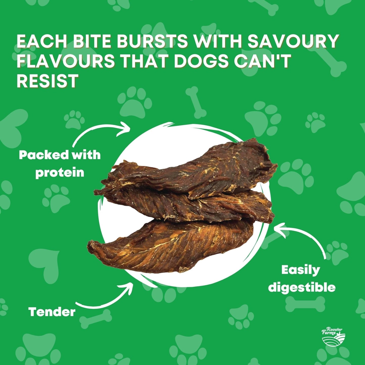 Dog Treat Chicken Breast Jerky 400g - Dehydrated Australian Healthy Puppy Chew