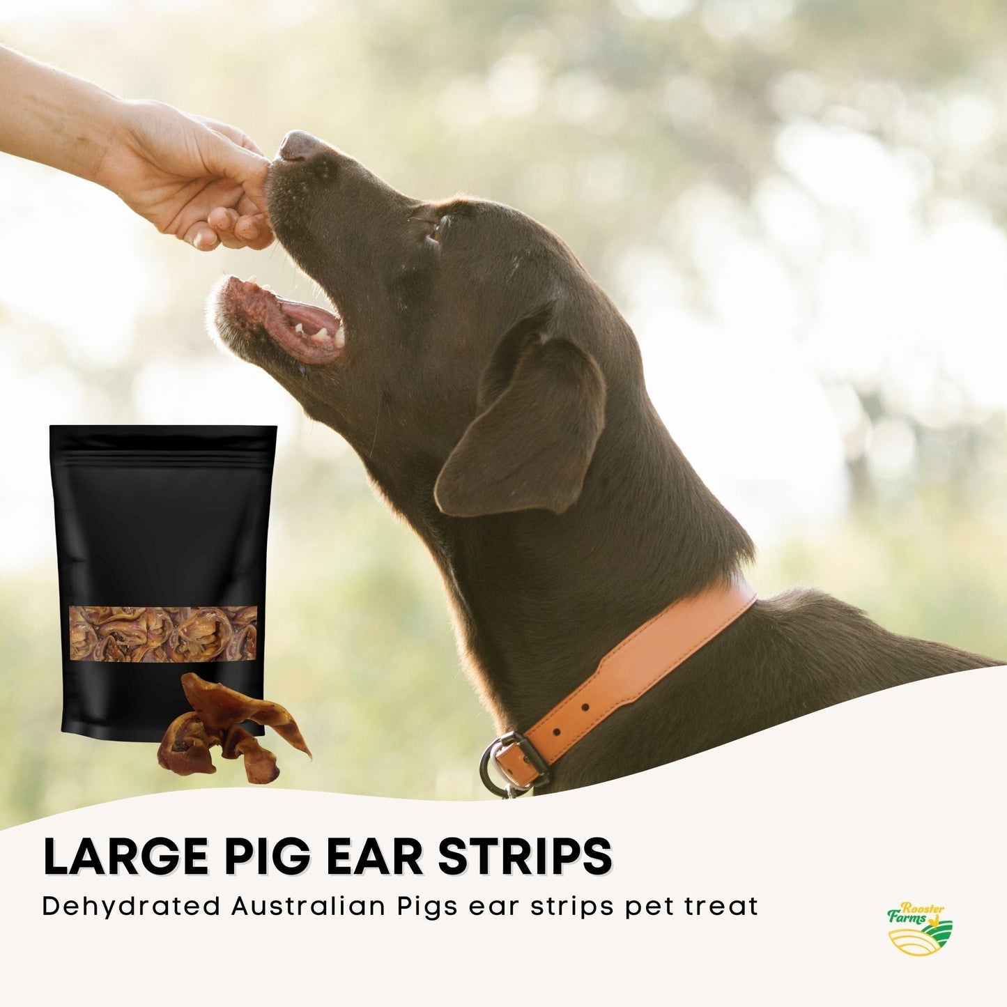 Dog Treat Pig Ear Strips 400g - Dehydrated Australian Healthy Puppy Chew