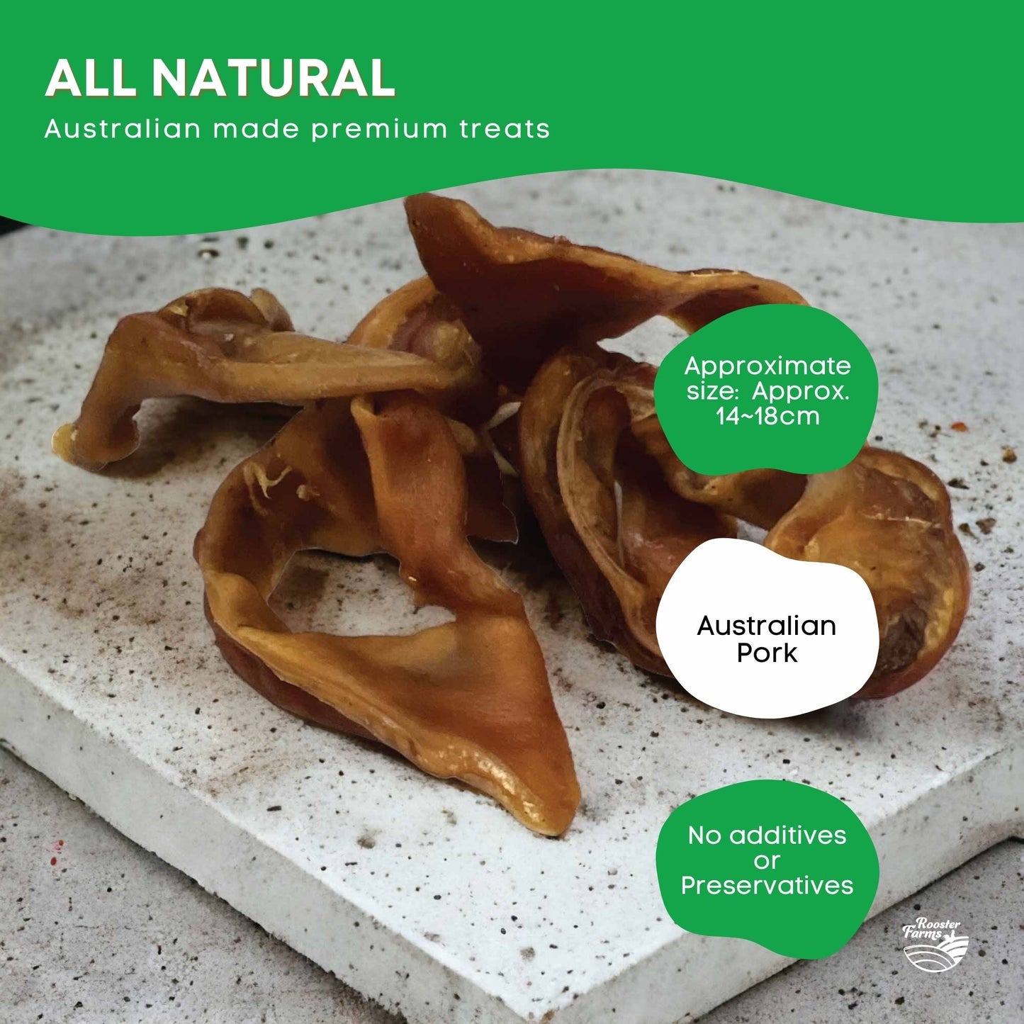 Dog Treat Pig Ear Strips 400g - Dehydrated Australian Healthy Puppy Chew