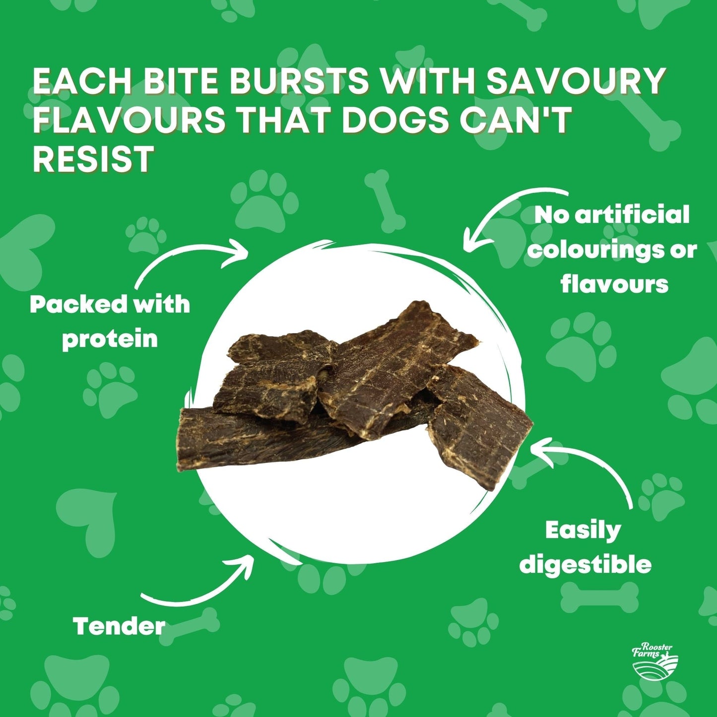 Dog Treat Beef Jerky 400g - Dehydrated Australian Healthy Puppy Chew