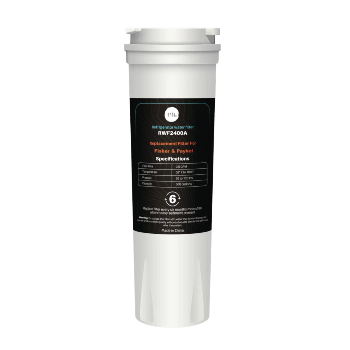 Fridge Water Filter Cartridge Orku for Fisher & Paykel RWF2400A 836848 836860