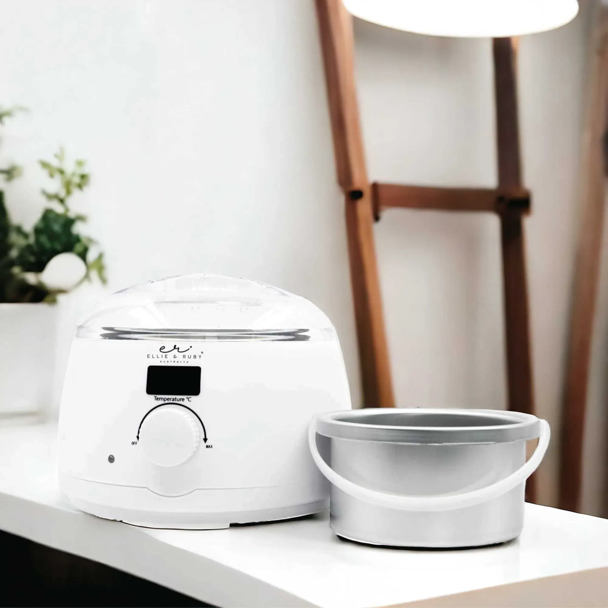 Ellie & Ruby 500ml Automatic Wax Warmer Pot - Electronic Wax Heater White