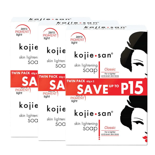 3x 65g Kojie San Soap Original Kojic Acid Bars