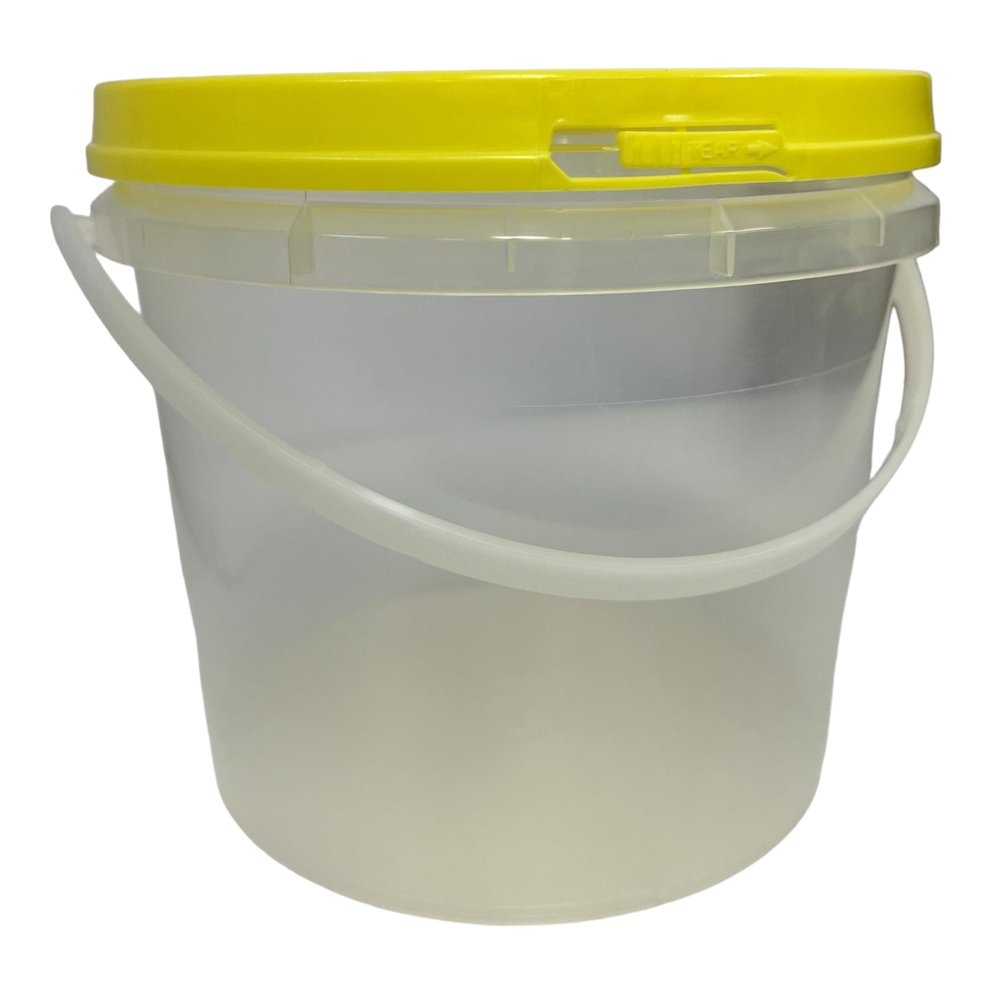 Bulk 10 x 2.2L Honey Bucket with Lid - 3Kg Clear Tamper Proof Plastic Tub