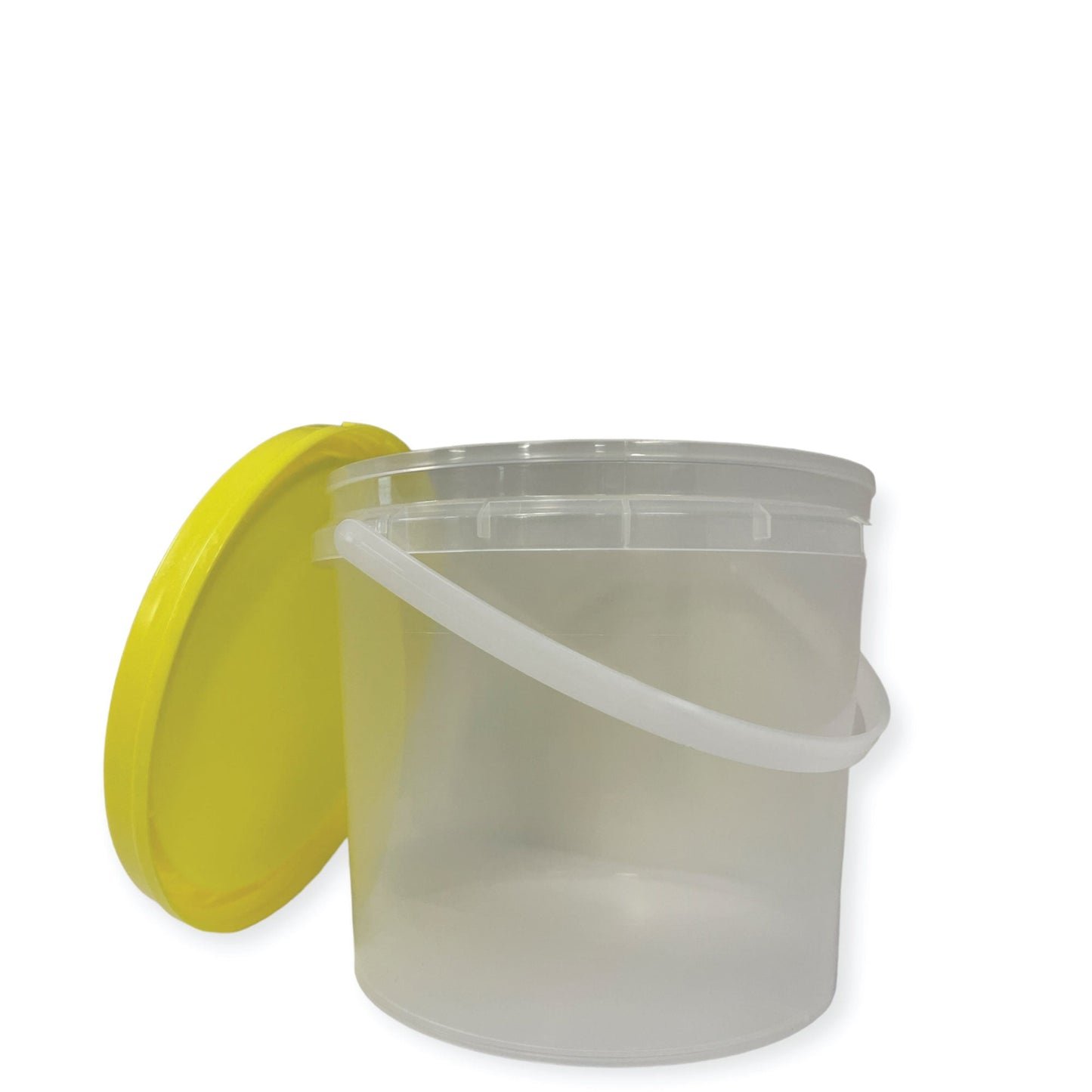 Bulk 10 x 2.2L Honey Bucket with Lid - 3Kg Clear Tamper Proof Plastic Tub