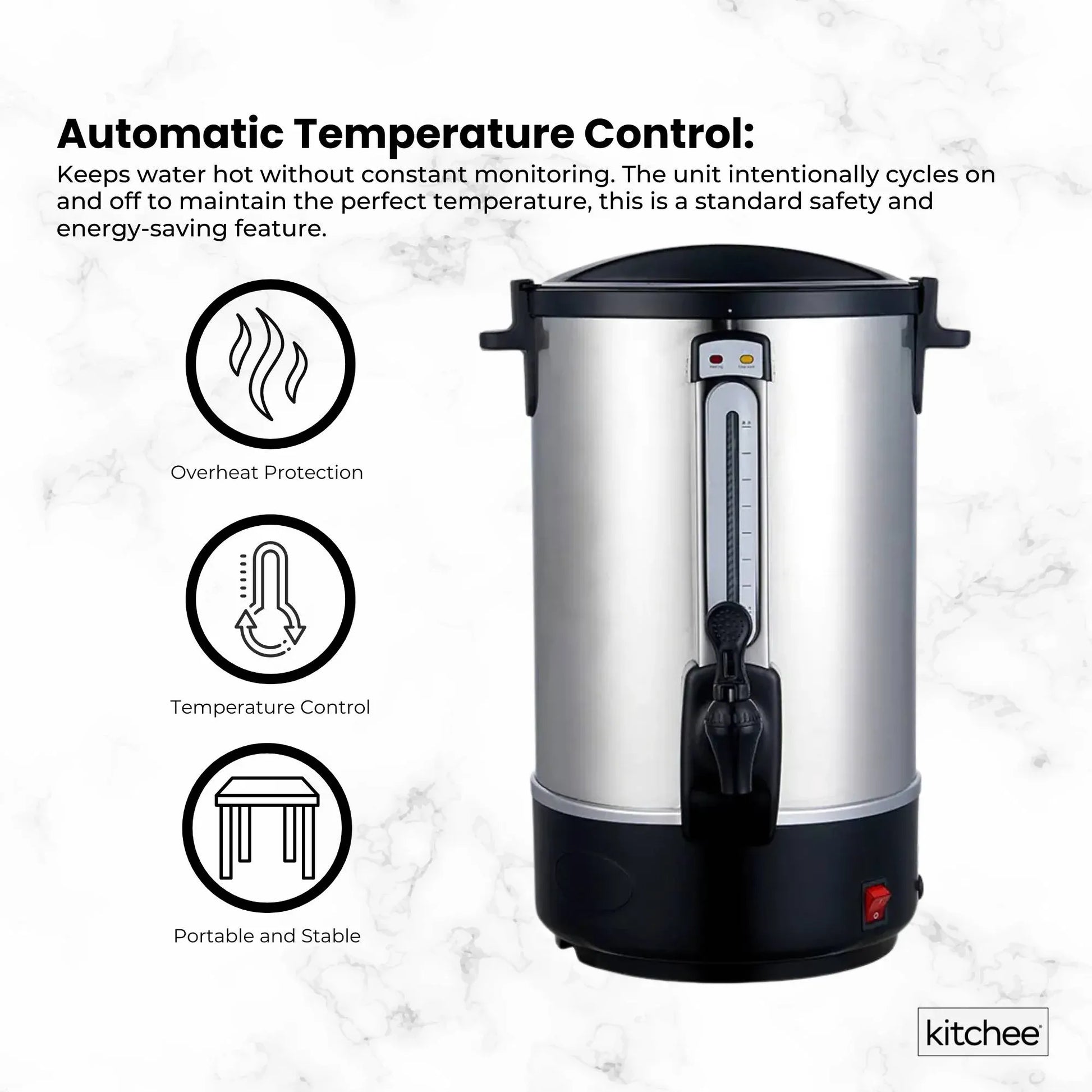 Kitchee 10L Electric Water Boiler Stainless