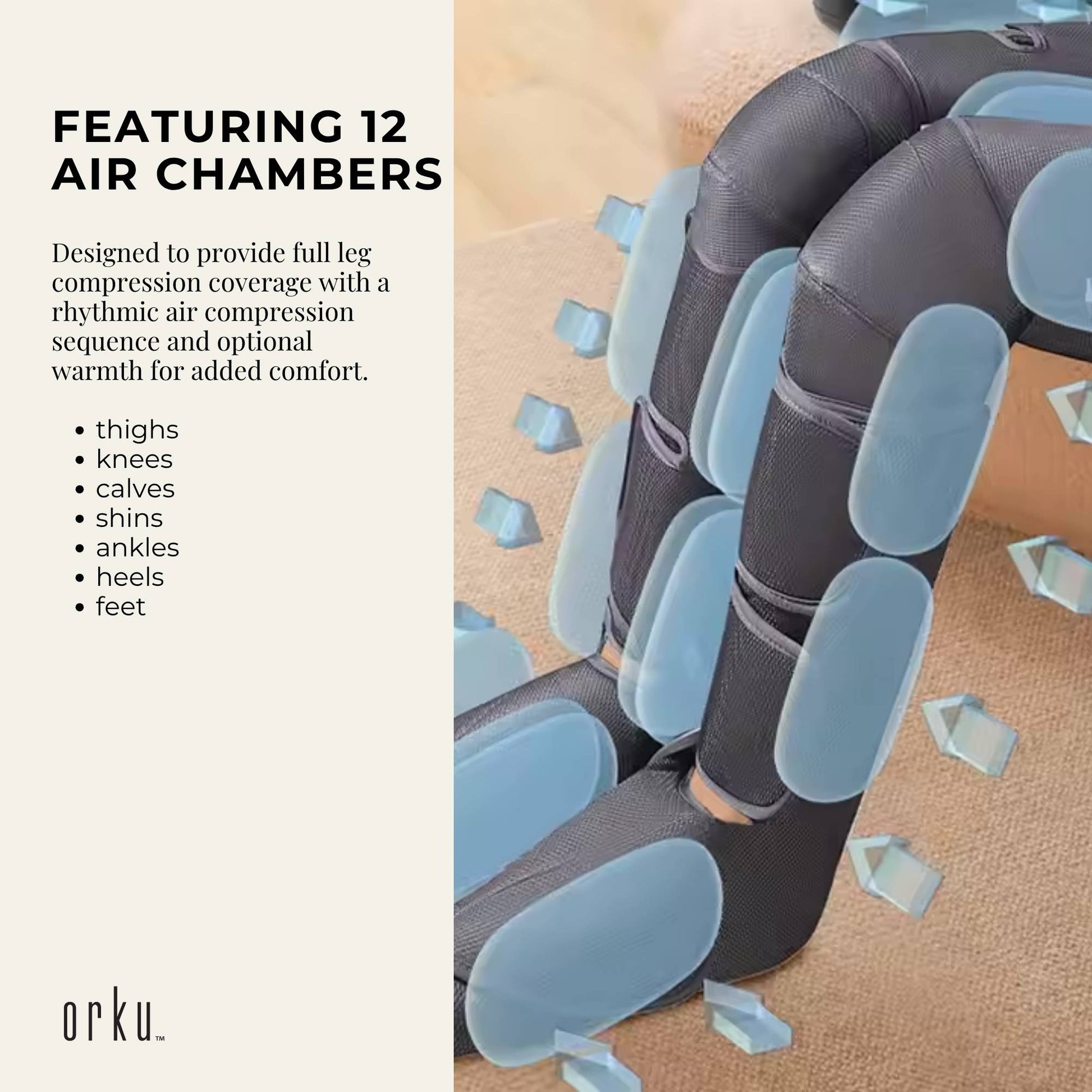 Orku air compression with side profile shown