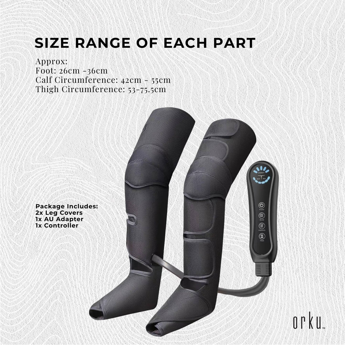 Orku air compression with surface detail shown