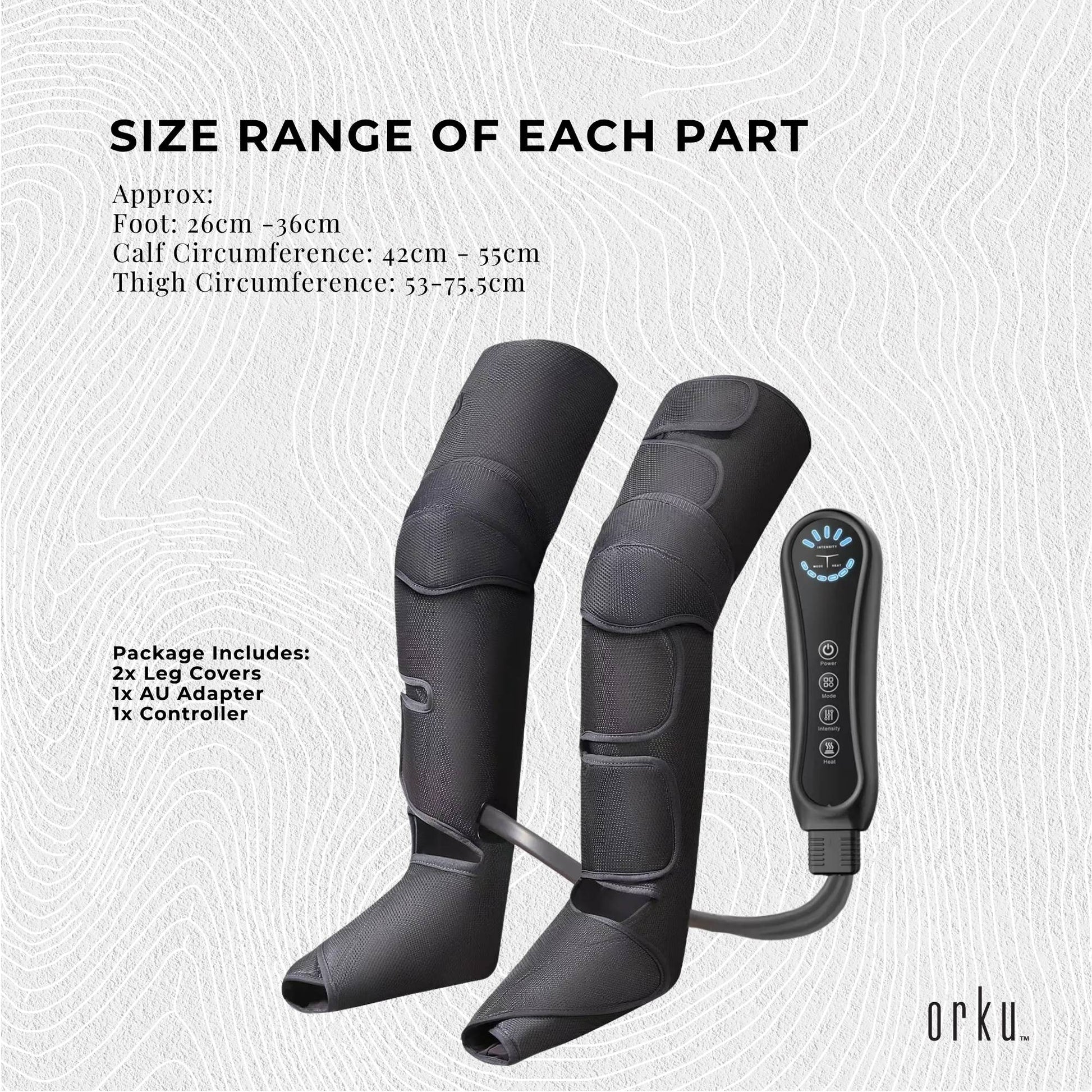 Orku air compression with surface detail shown