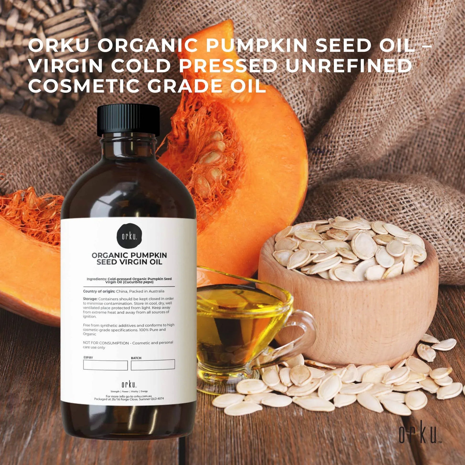 Orku 500ml Organic Pumpkin Seed Oil