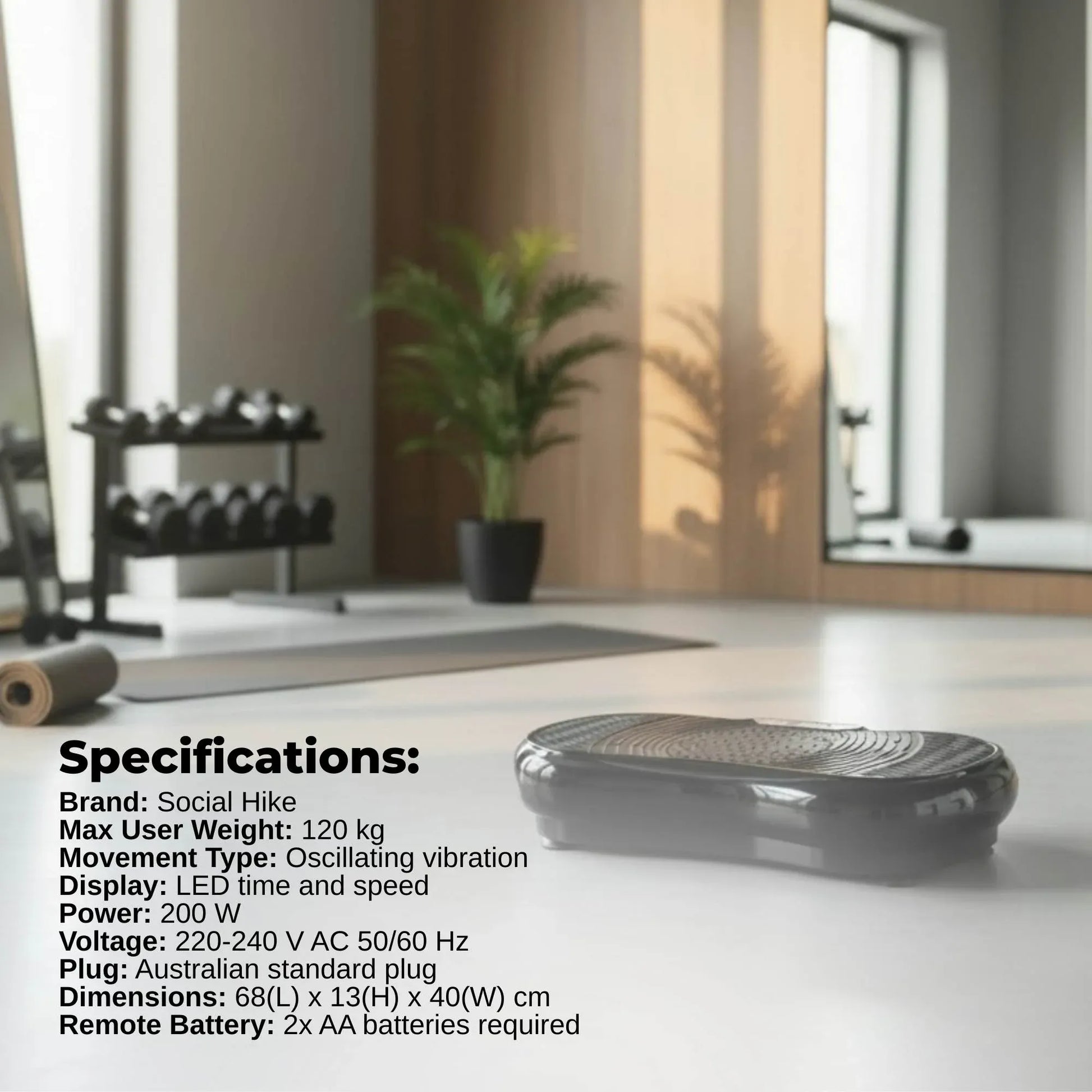Machine platform exercise with vibrating plate whole body
