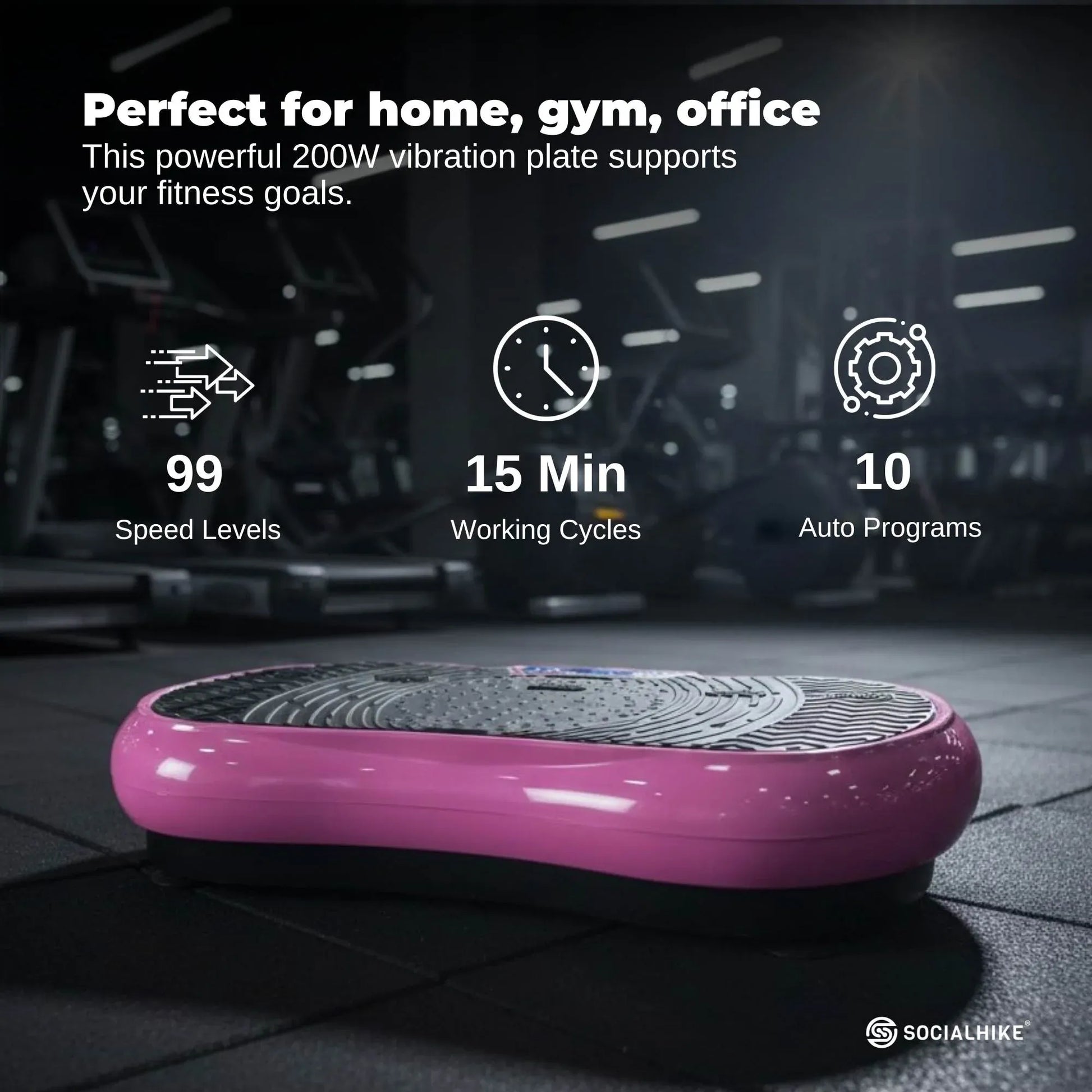 Machine Platform Exercise Vibrating Plate Whole Body Pink Vibration