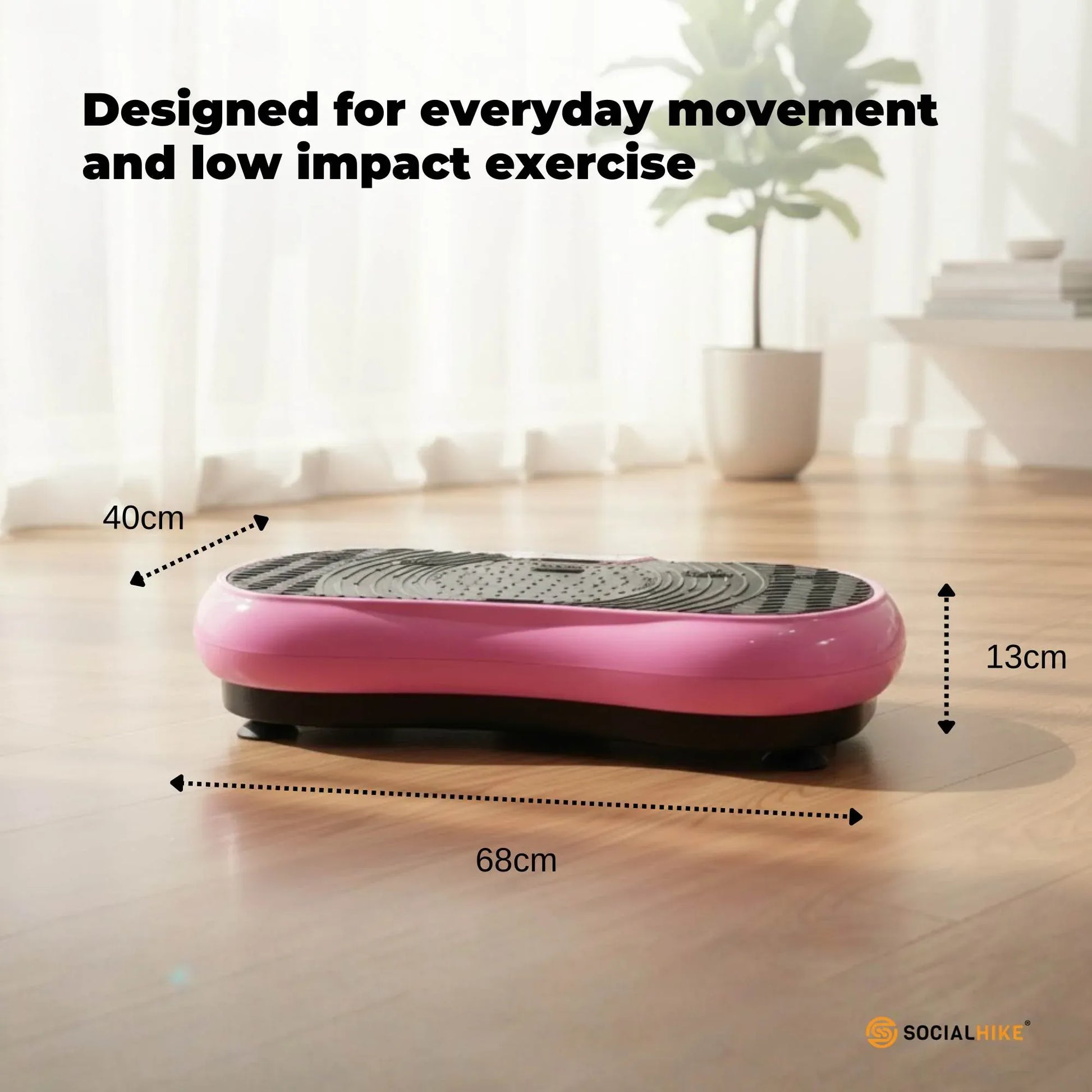 Vibration Machine Platform Exercise Vibrating Plate Pink