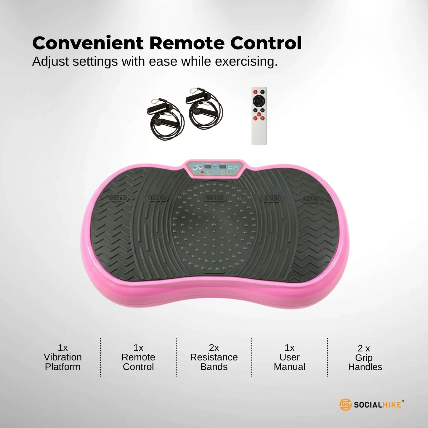 Pink vibration machine platform with exercise vibrating plate whole