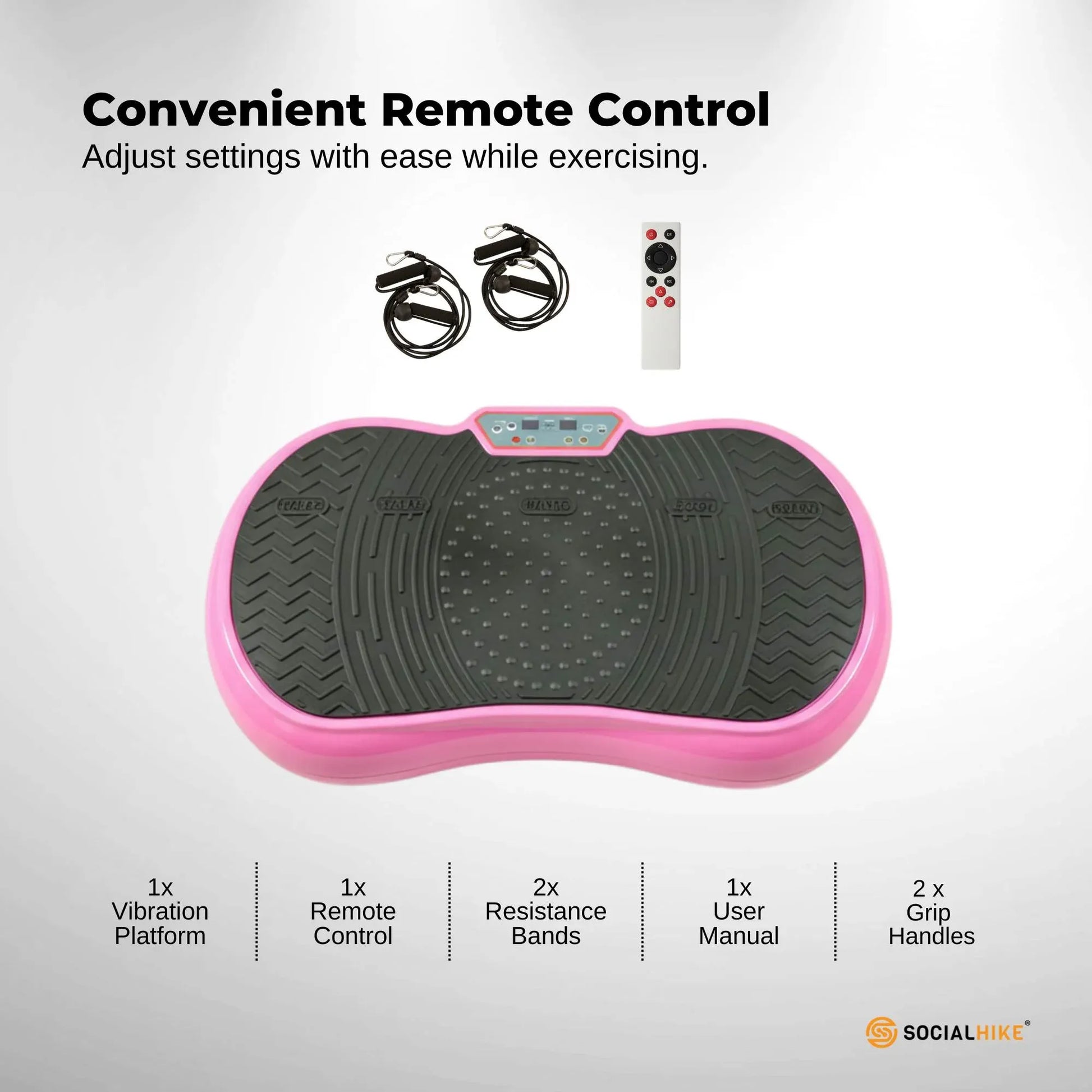 Pink vibration machine platform with exercise vibrating plate whole