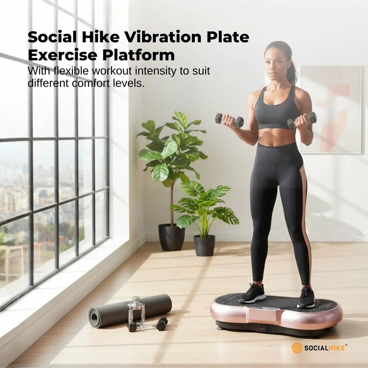 Gold Vibration Machine Platform Exercise with Vibrating Plate Whole Body Workout