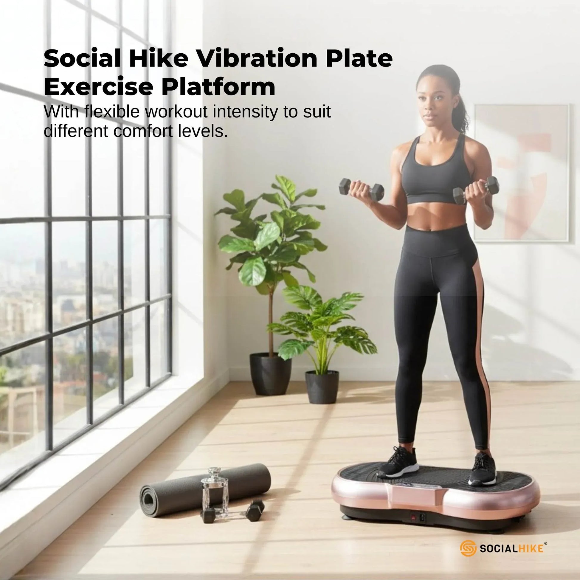 Gold Vibration Machine Platform Exercise with Vibrating Plate Whole Body Workout