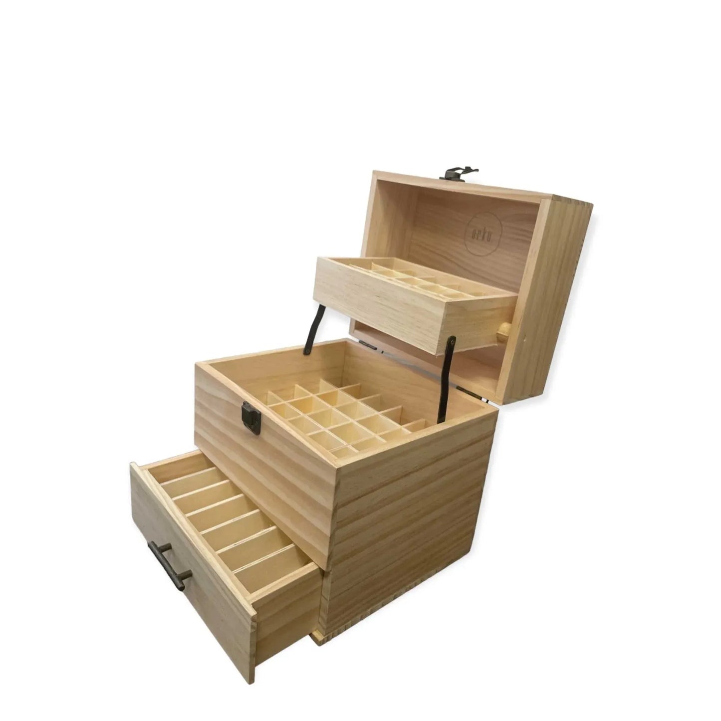 Essential Oils Storage Box 59 Slots - Wooden 3-Tier Bottle Holder