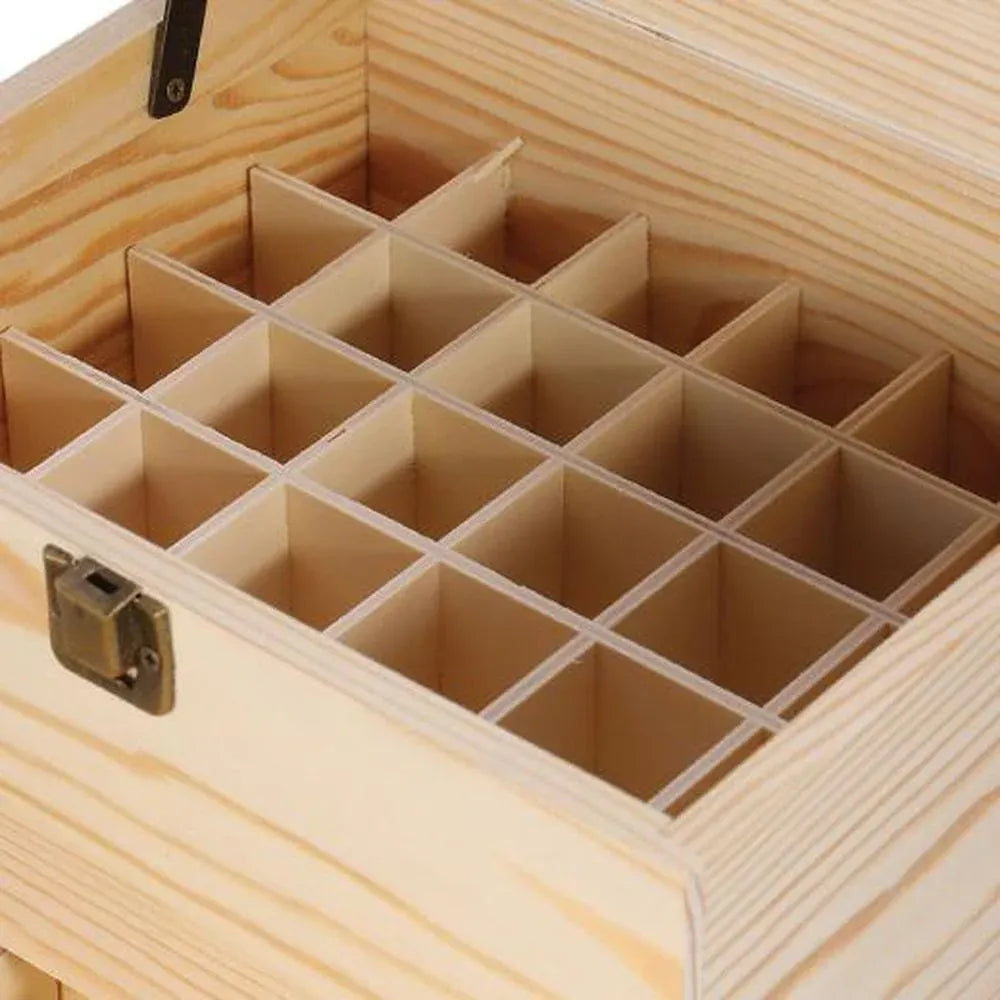 Essential Oils Storage Box 59 Slots - Wooden 3-Tier Bottle Holder