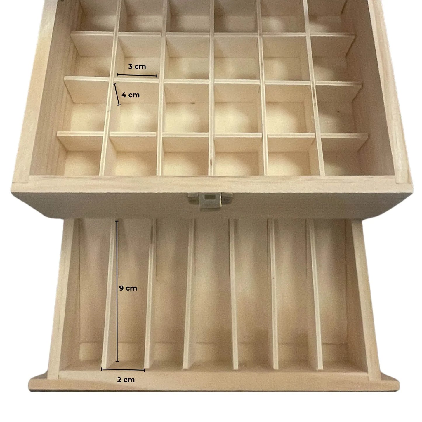 Essential Oils Storage Box 59 Slots - Wooden 3-Tier Bottle Holder