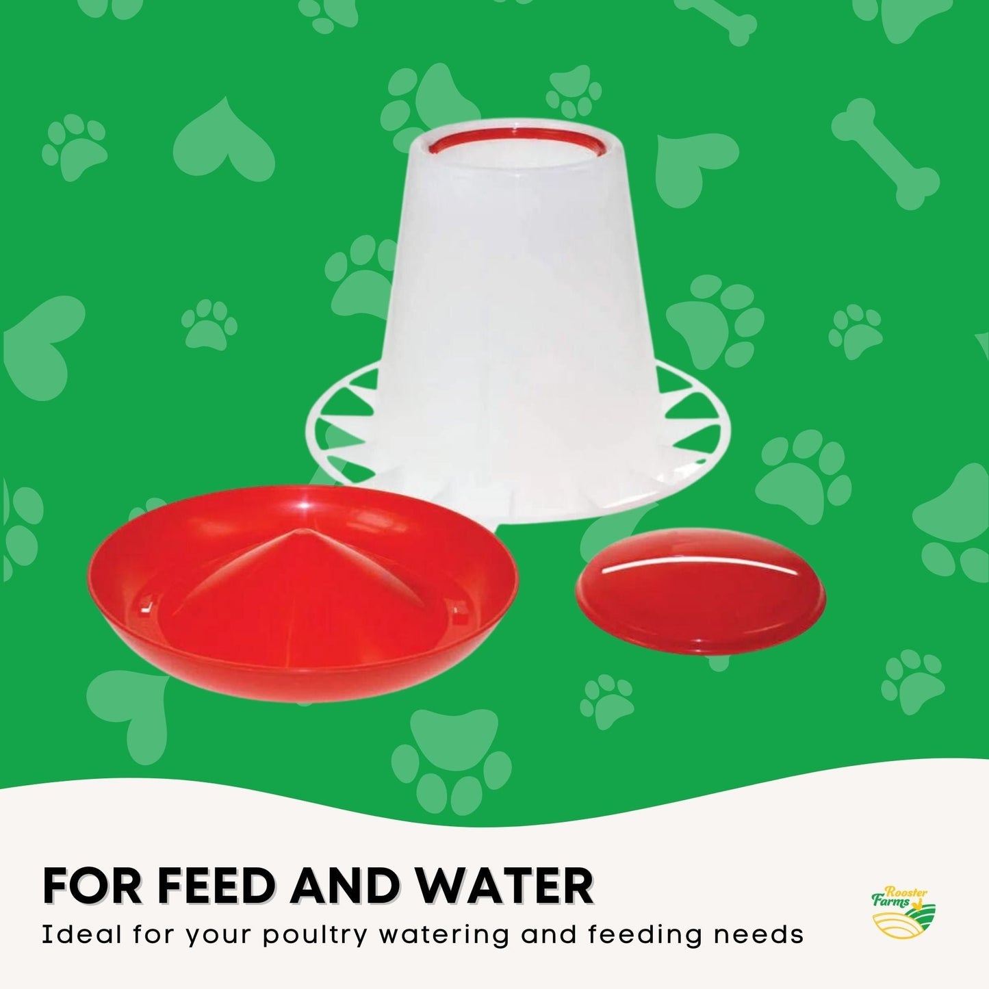 Automatic Chicken Feeder 6Kg Plastic Poultry Chook Hen Feeding Seed Bucket